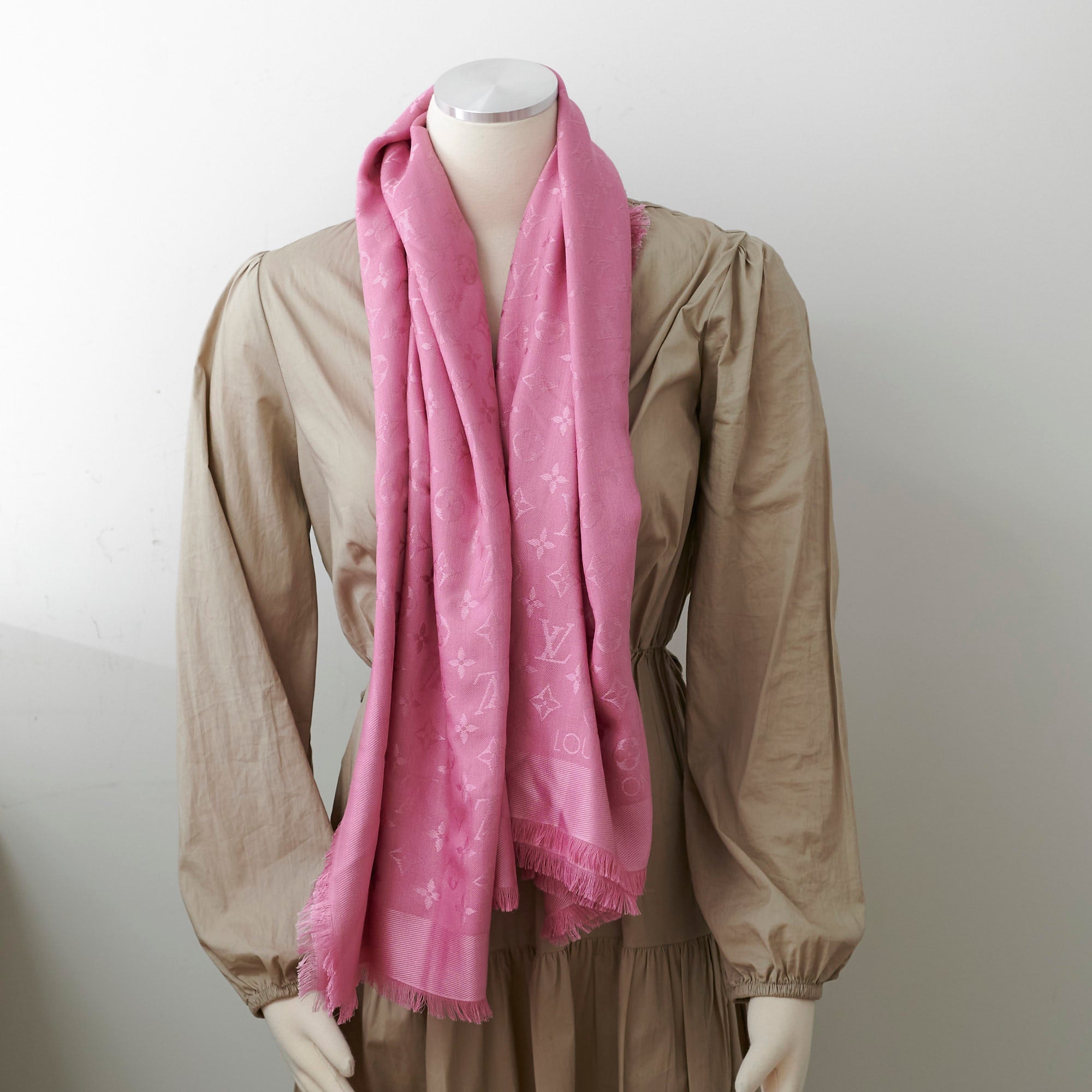 Louis Vuitton Pink Monogram Shawl