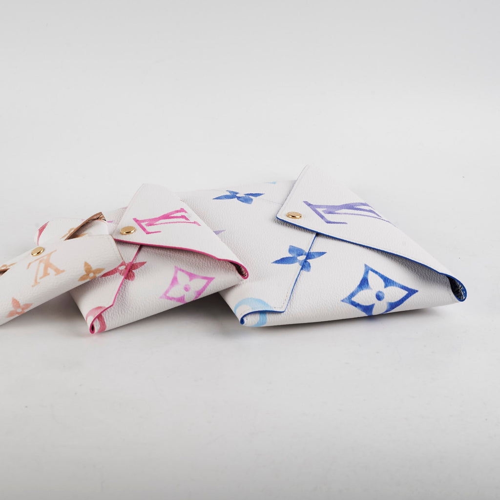 Louis Vuitton 3 Kirgami Pouch Clutch Giant Monogram Watercolor Set