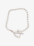 Gucci Heart Toggle Bracelet Silver Silver Sterling 17