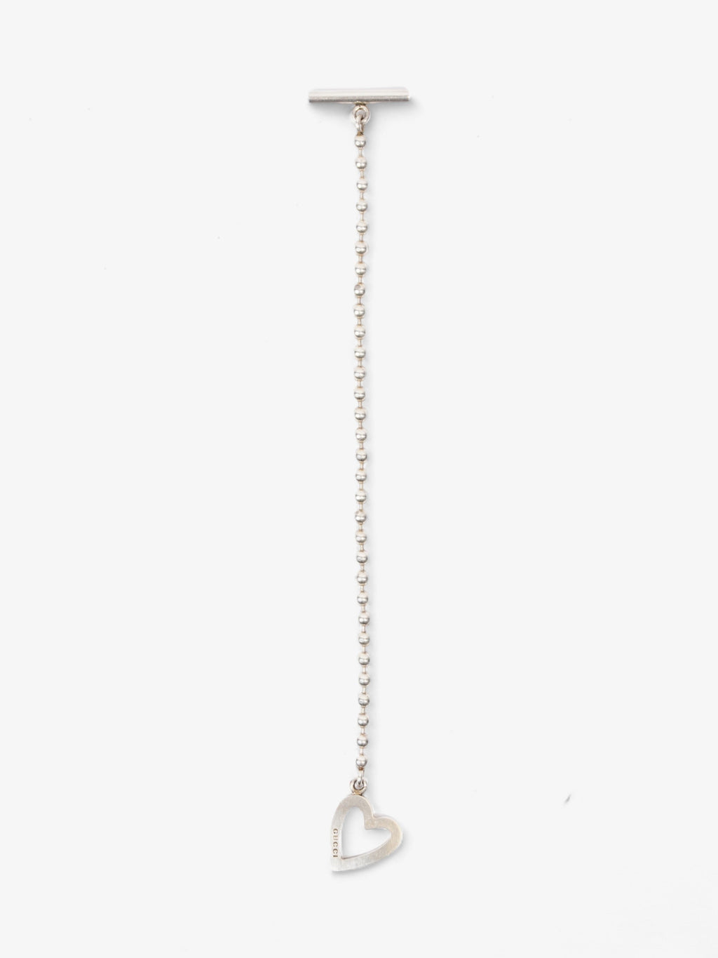 Gucci Heart Toggle Bracelet Silver Silver Sterling 17