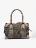 Fendi Boston Brown Zucca Canvas