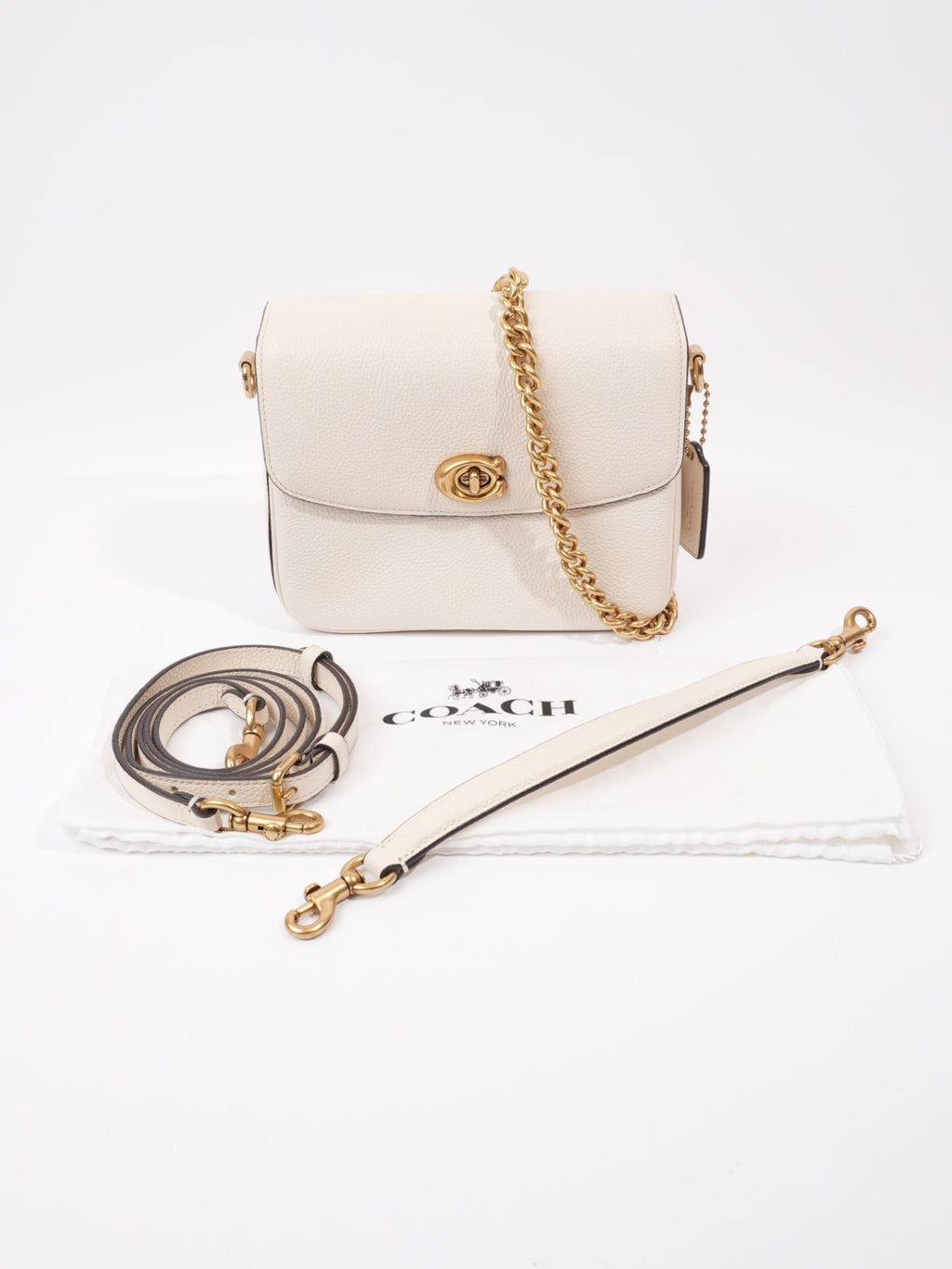 Coach Cassie 19 Cream Leather