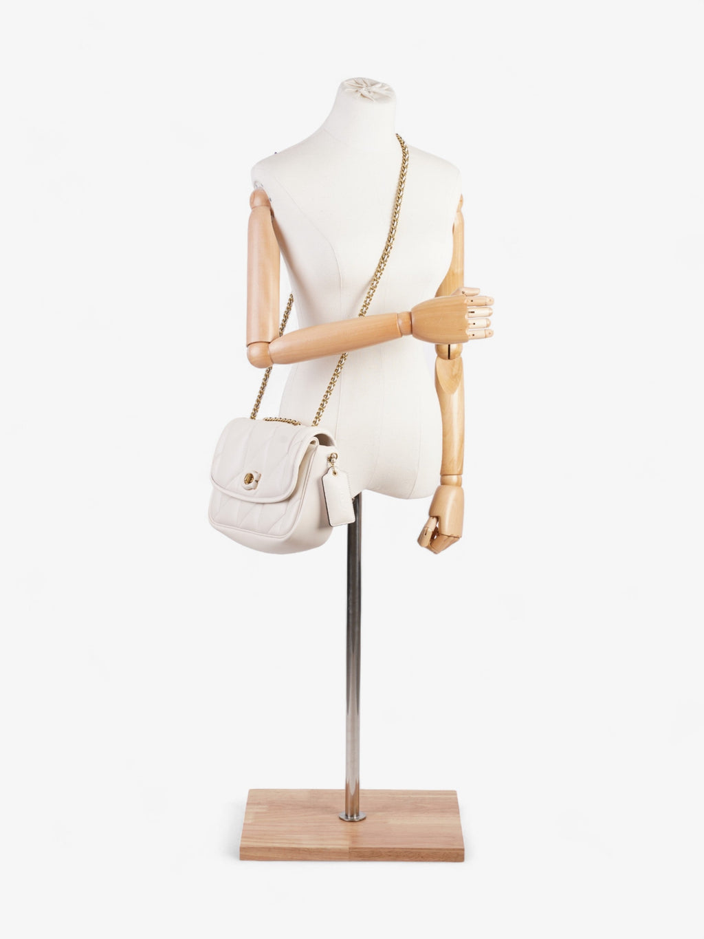 Coach Pillow Madison Cream Calfskin Leather