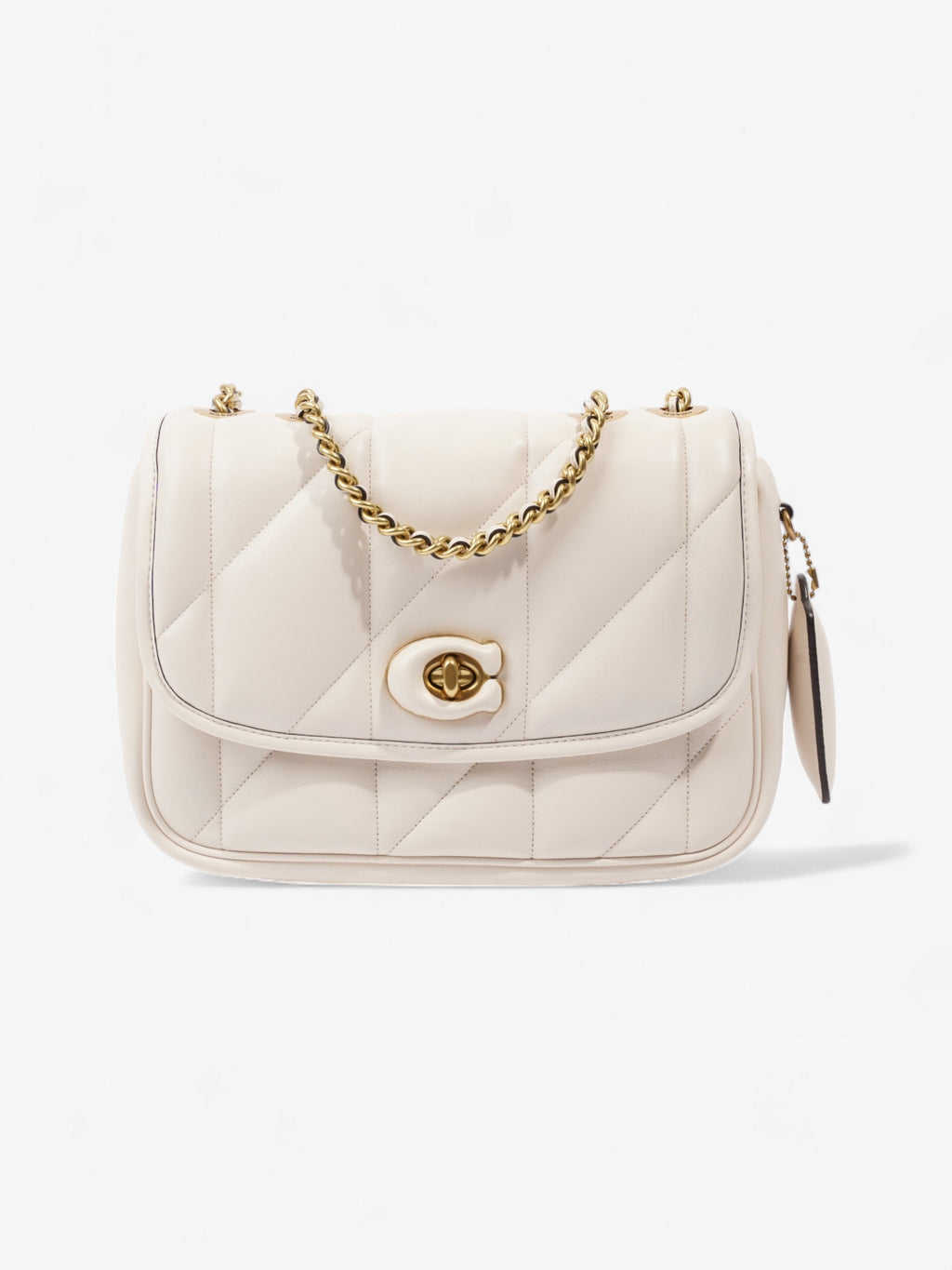 Coach Pillow Madison Cream Calfskin Leather