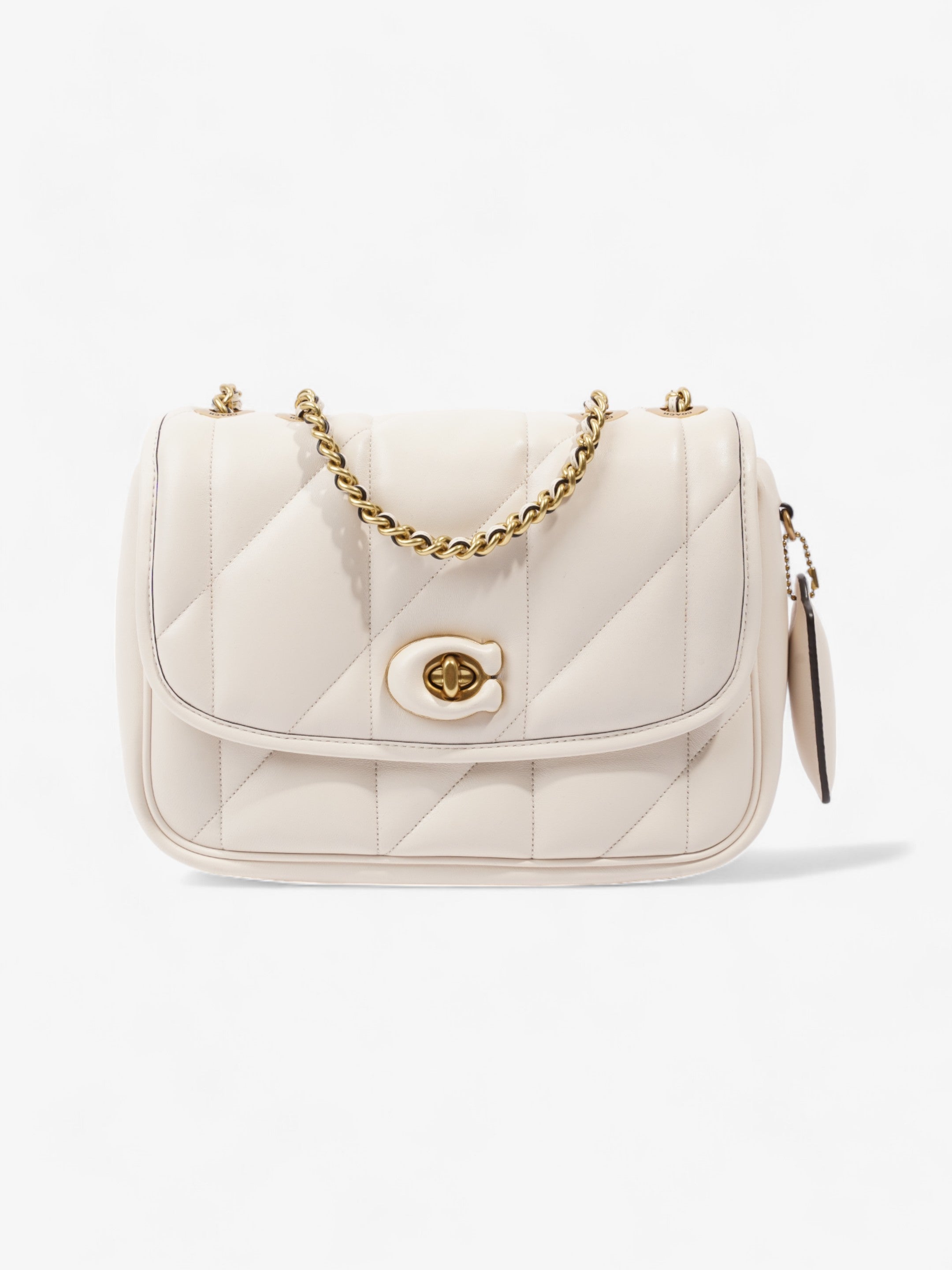 Coach Pillow Madison Cream Calfskin Leather