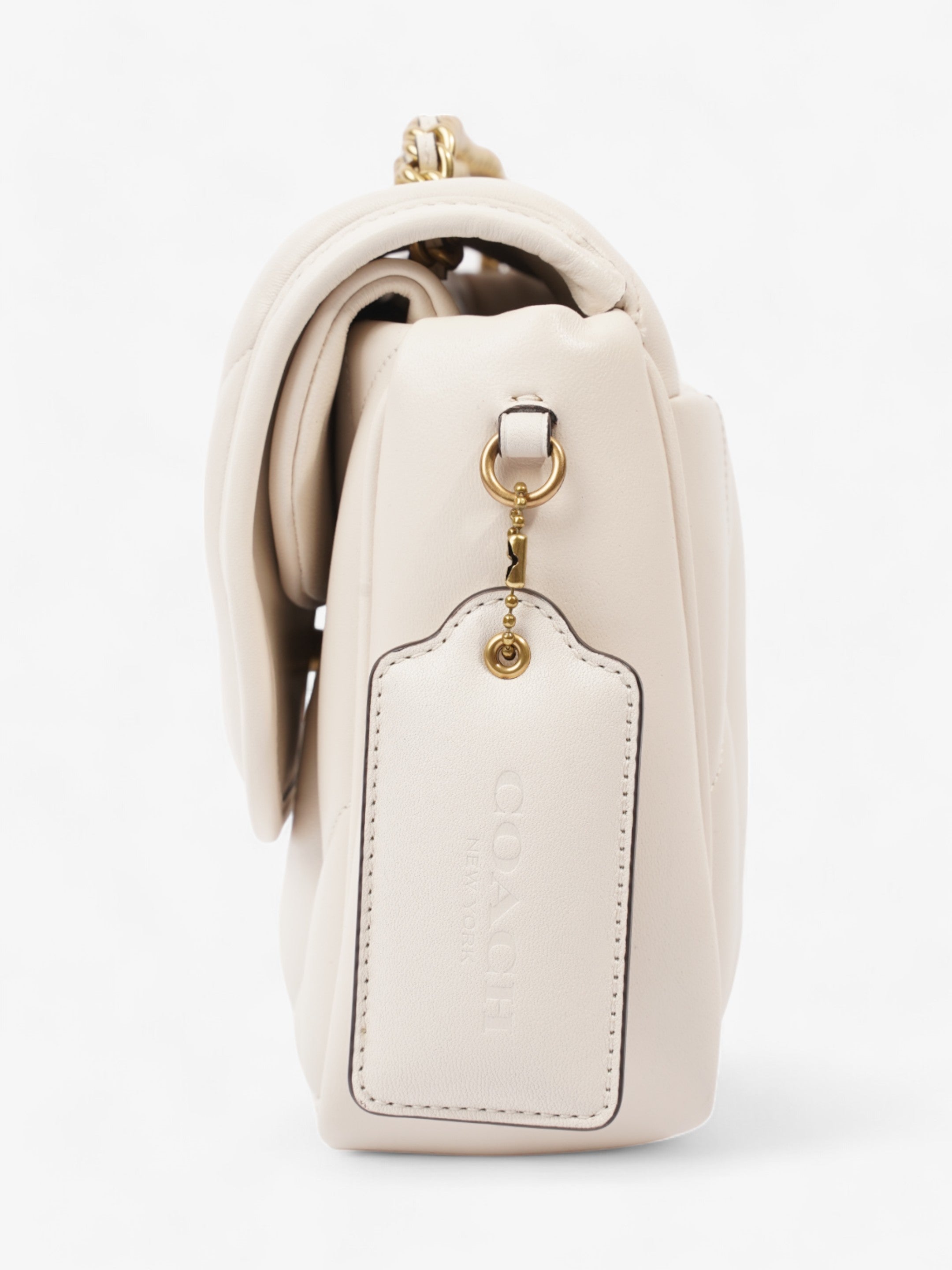 Coach Pillow Madison Cream Calfskin Leather