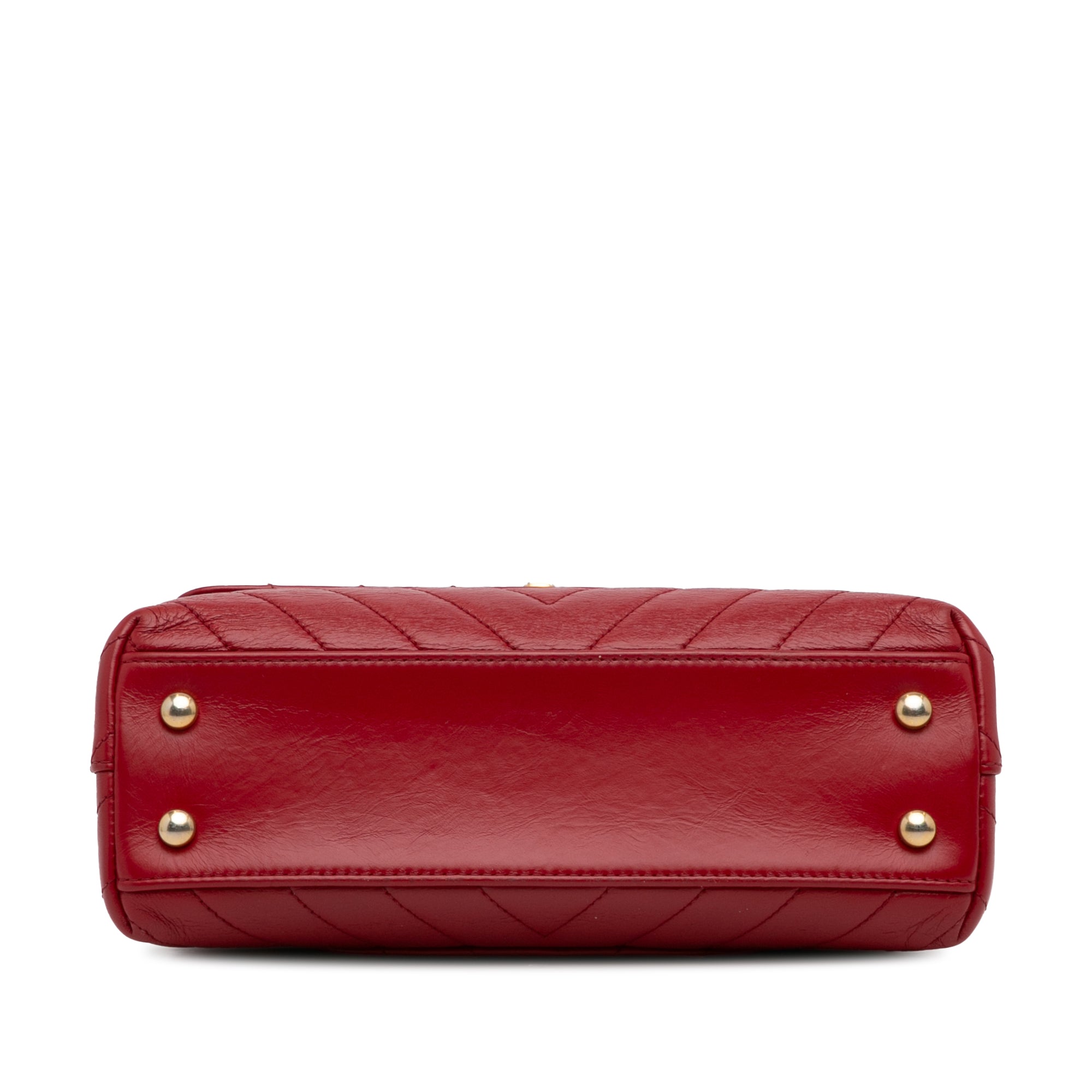 Chanel Small Lambskin Chevron Coco Top Handle Bag