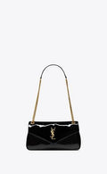 Saint Laurent Women Calypso Patent Leather Shoulder Bag