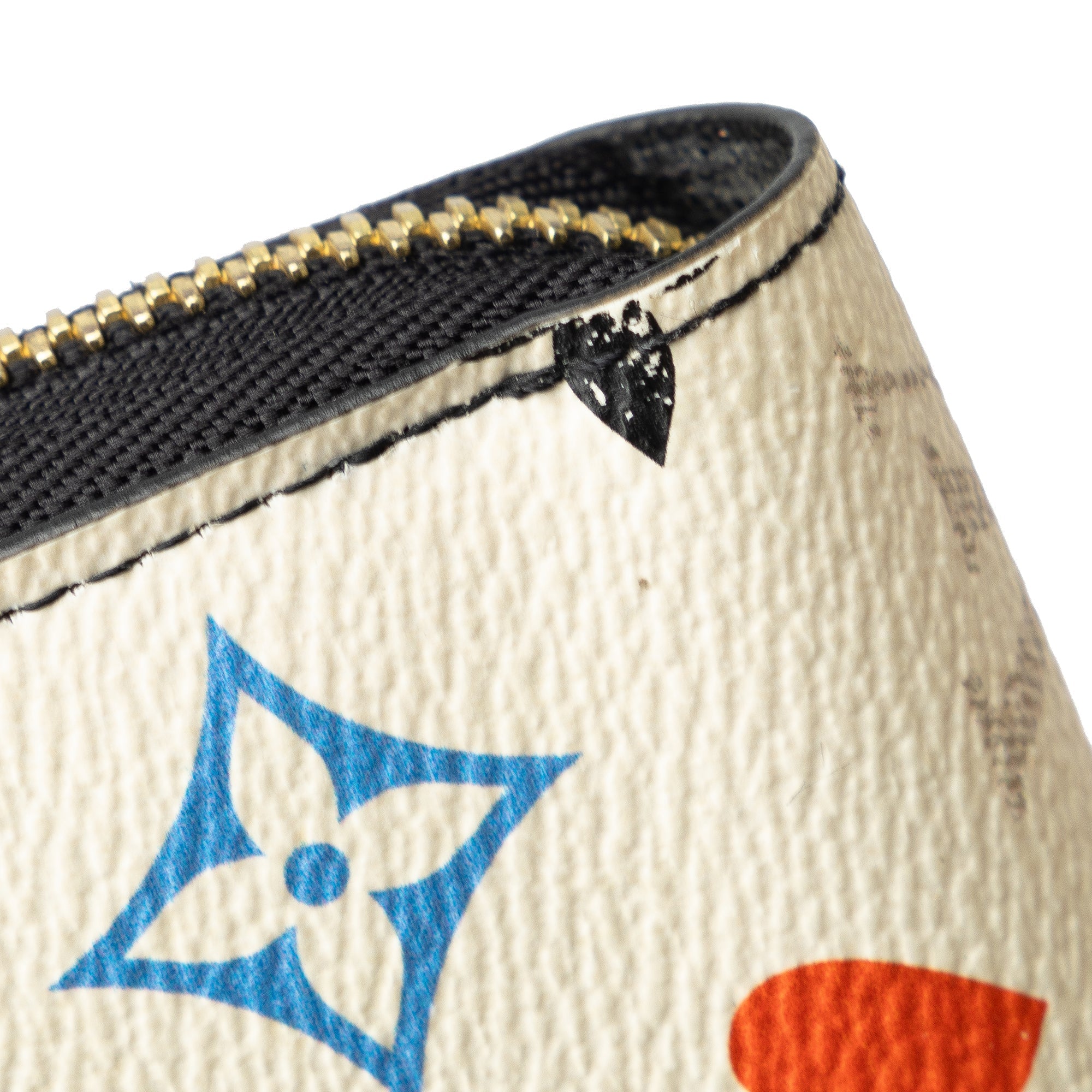 White Louis Vuitton Monogram Game On Zippy Wallet