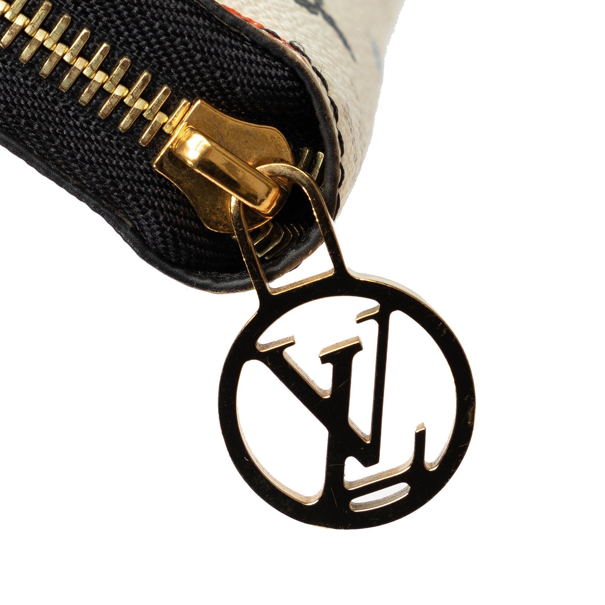 White Louis Vuitton Monogram Game On Zippy Wallet