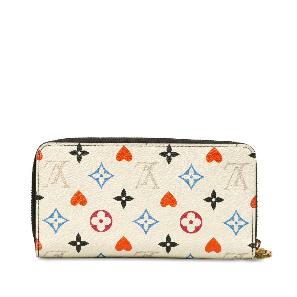 White Louis Vuitton Monogram Game On Zippy Wallet