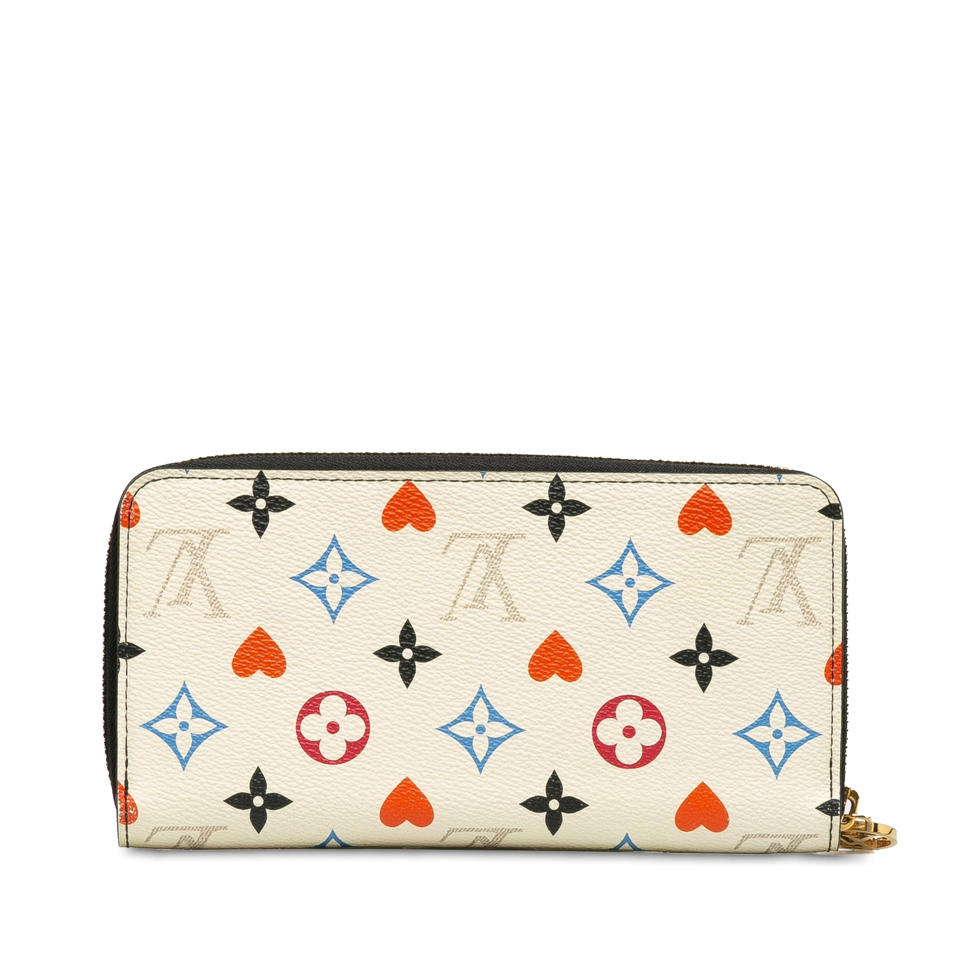 White Louis Vuitton Monogram Game On Zippy Wallet