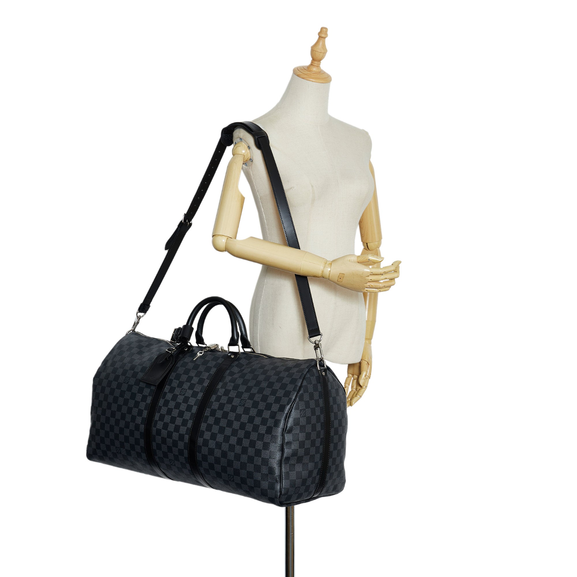 Louis Vuitton Keepall BandouliÃƒÆ’Ã‚Â¨re 55 Damier Graphite Canvas