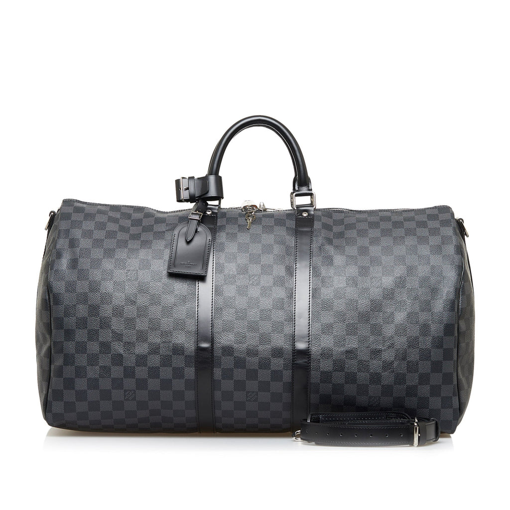 Louis Vuitton Keepall BandouliÃƒÆ’Ã‚Â¨re 55 Damier Graphite Canvas