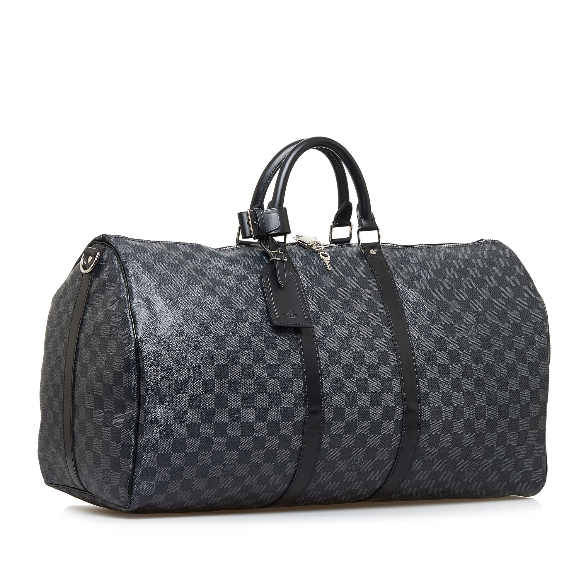 Louis Vuitton Keepall BandouliÃƒÆ’Ã‚Â¨re 55 Damier Graphite Canvas