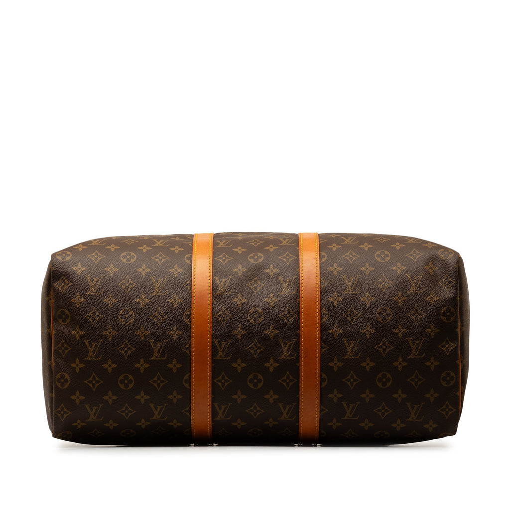 Brown Louis Vuitton Monogram Keepall 50 Travel Bag