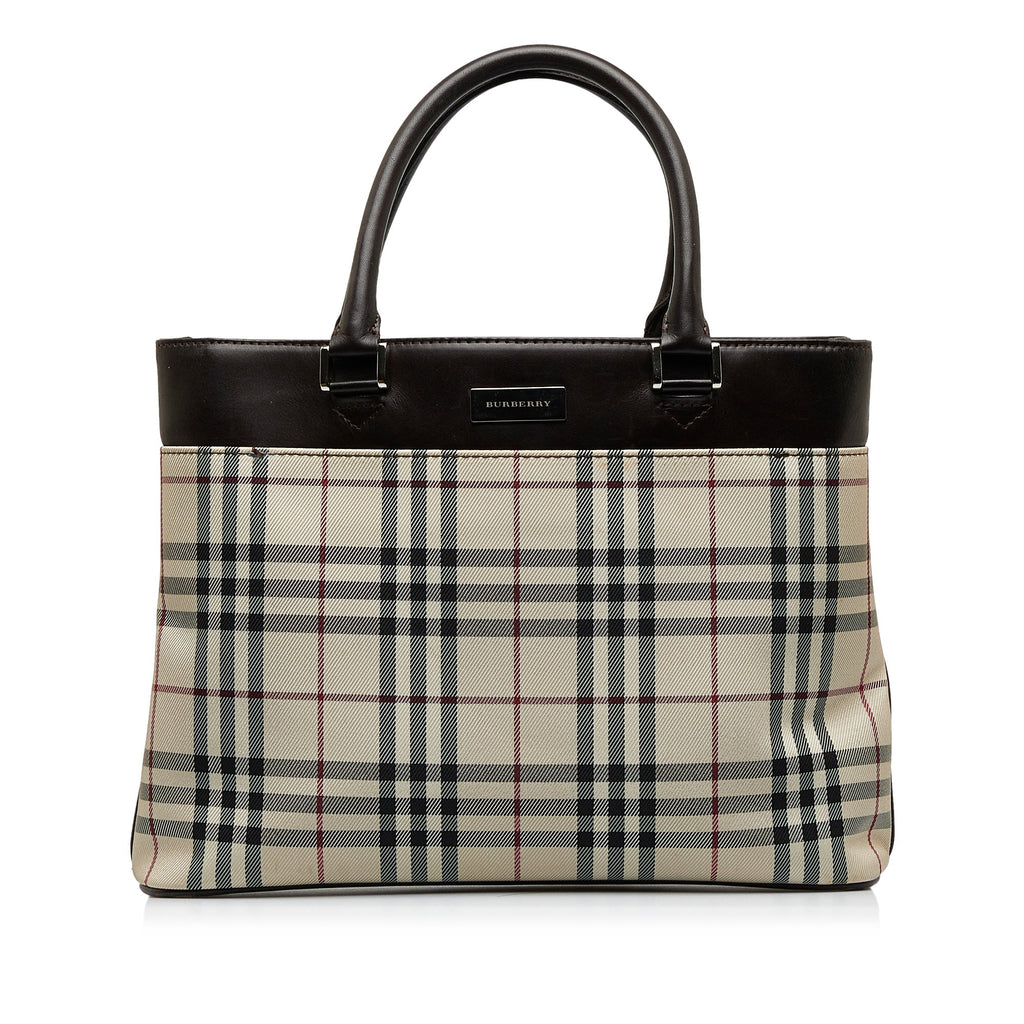 Brown Burberry House Check Tote