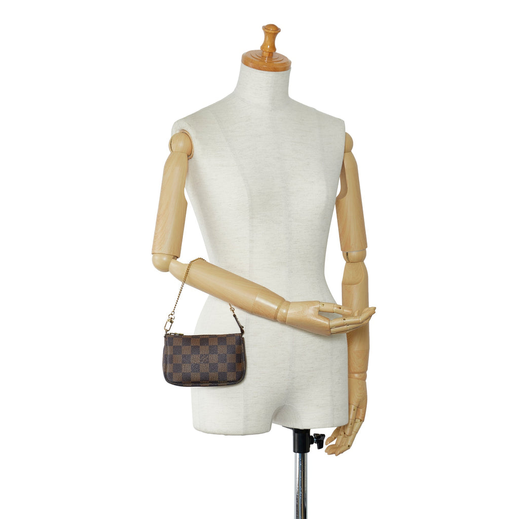 Louis Vuitton Pochette Accessoires Mini Damier Ebene Canvas