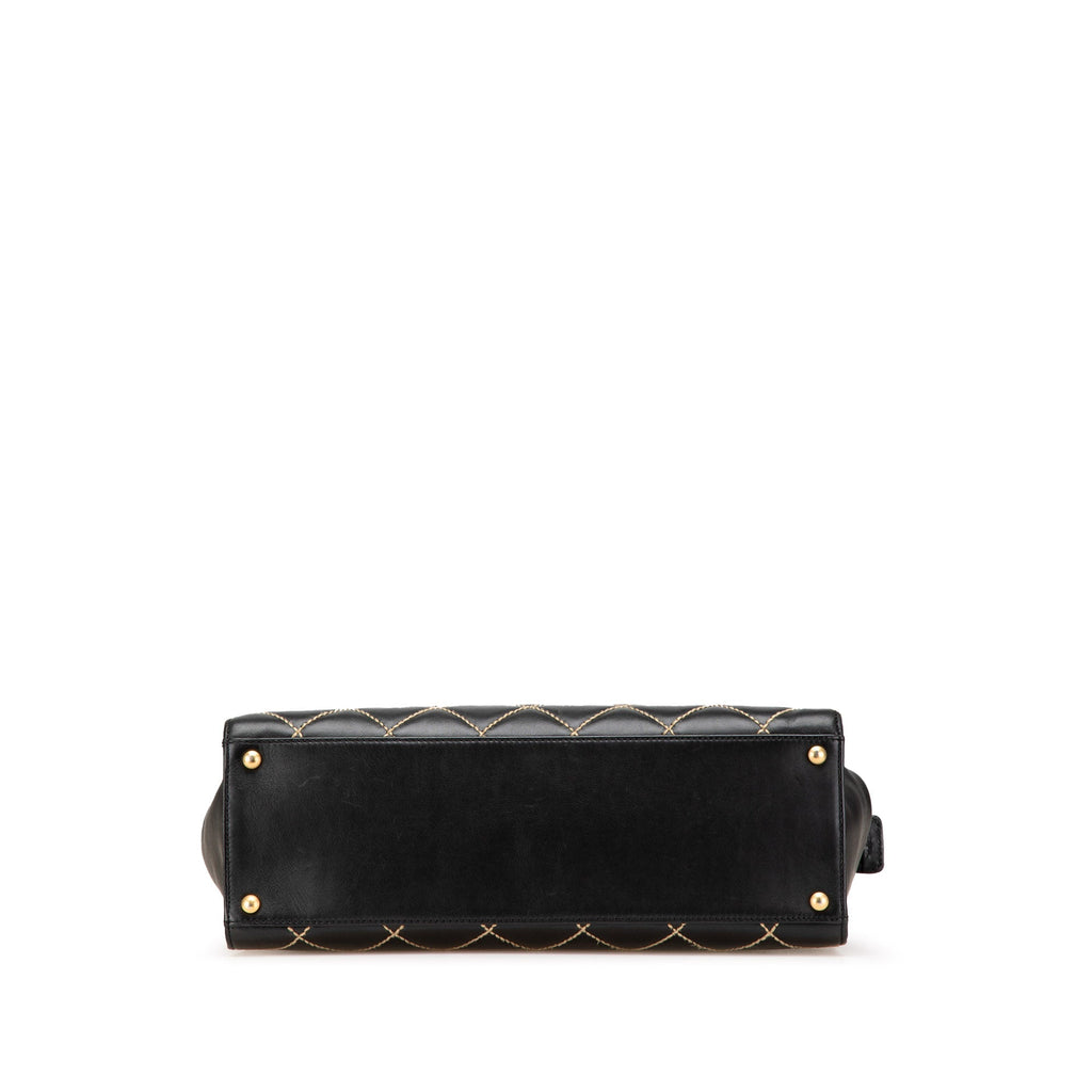 Chanel Cc Lambskin Wild Stitch Handbag