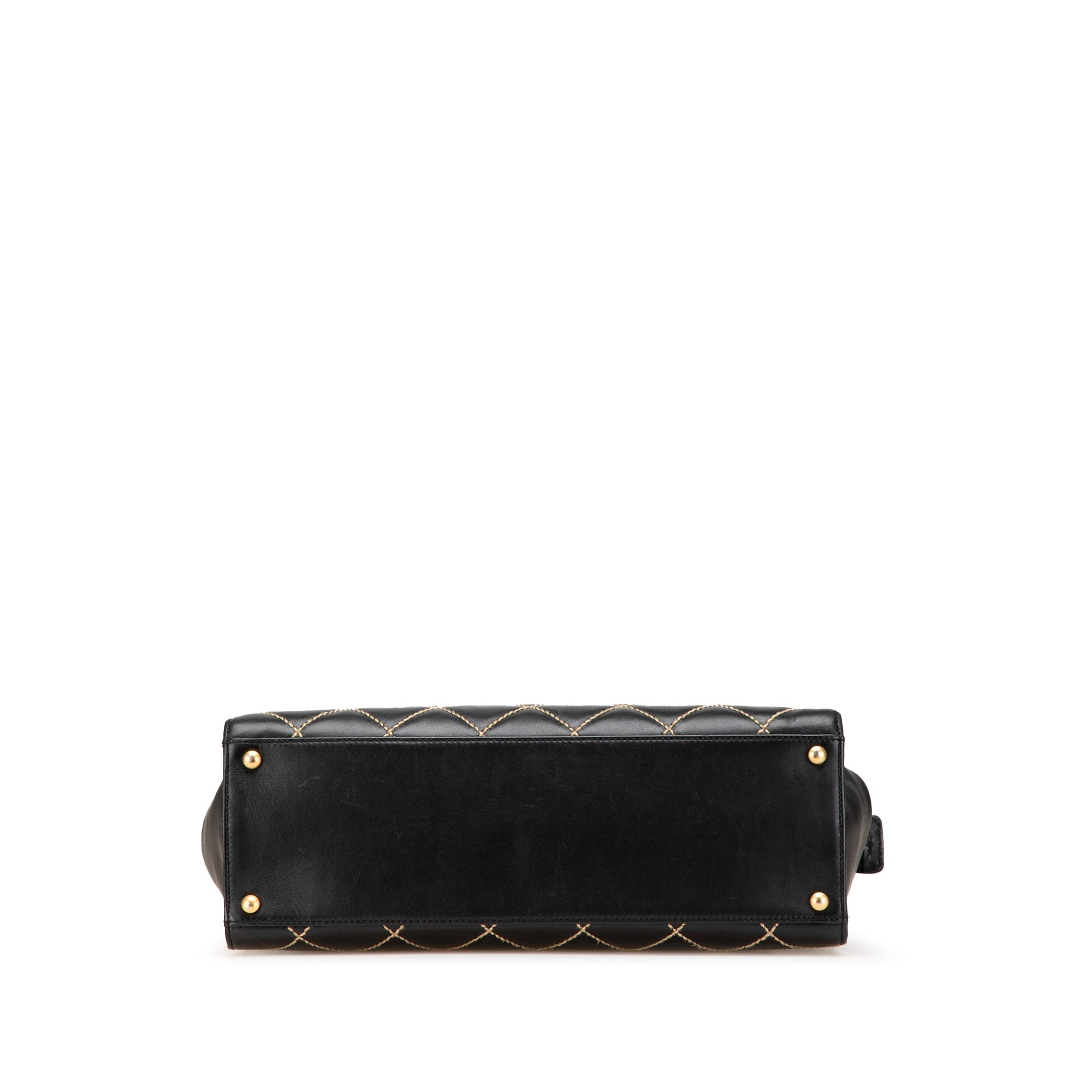 Chanel Cc Lambskin Wild Stitch Handbag