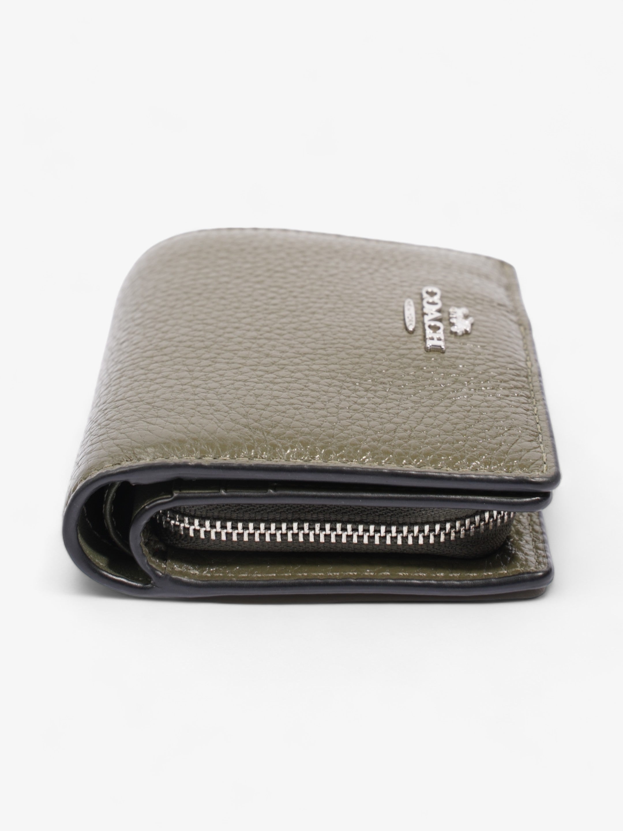 Coach Snap Wallet Khaki Leather
