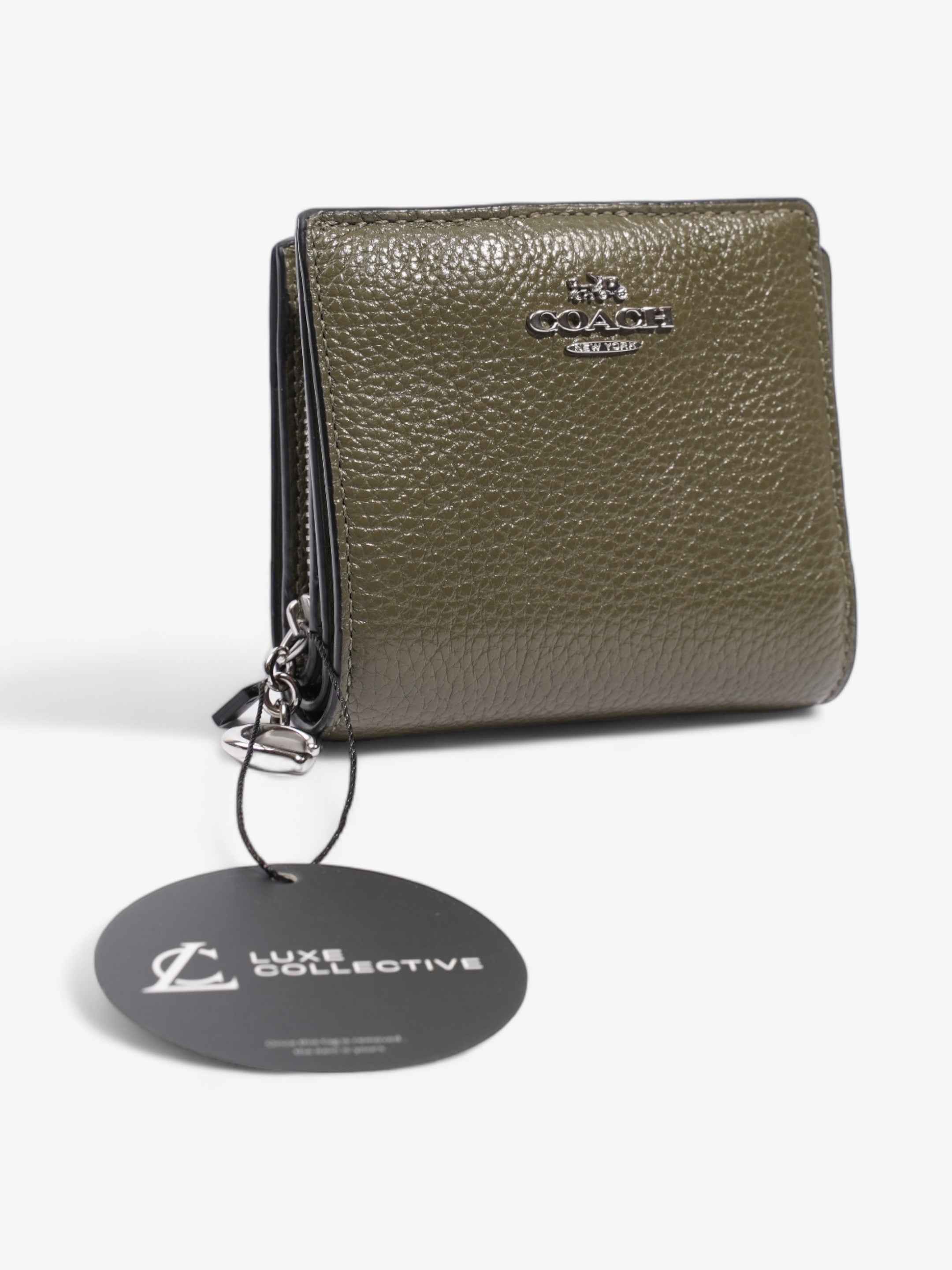 Coach Snap Wallet Khaki Leather