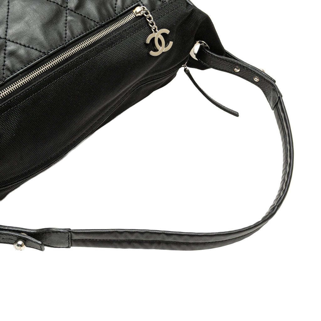 Chanel Paris Biarritz Quilted Coated Canvas Shoulder Bag