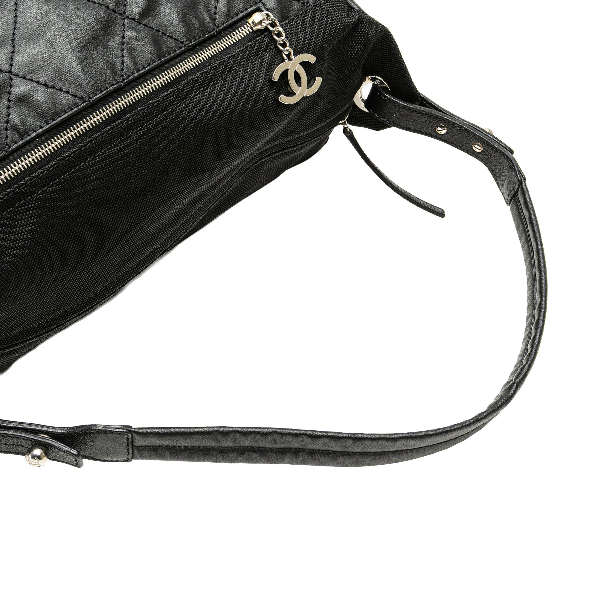 Chanel Paris Biarritz Quilted Coated Canvas Shoulder Bag