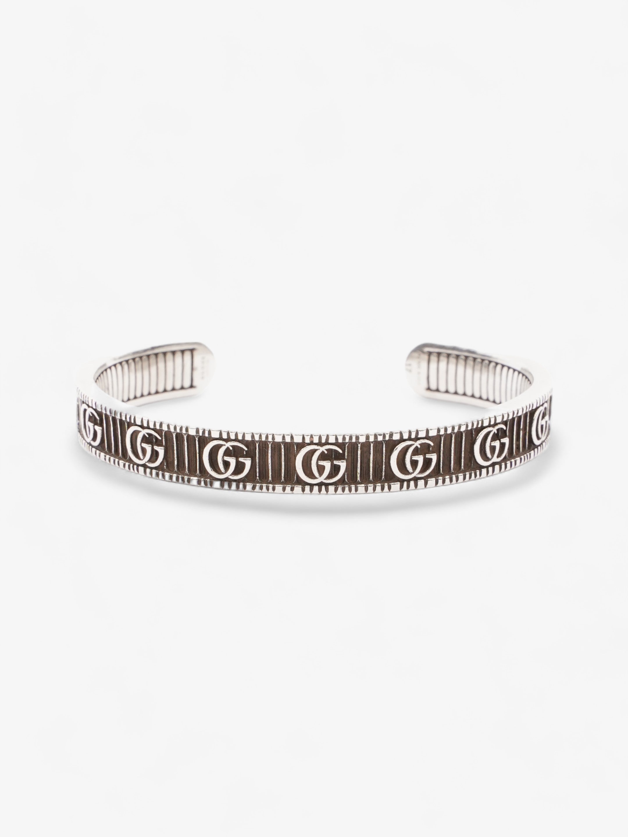 Gucci Double G Bracelet Silver Silver Sterling 17