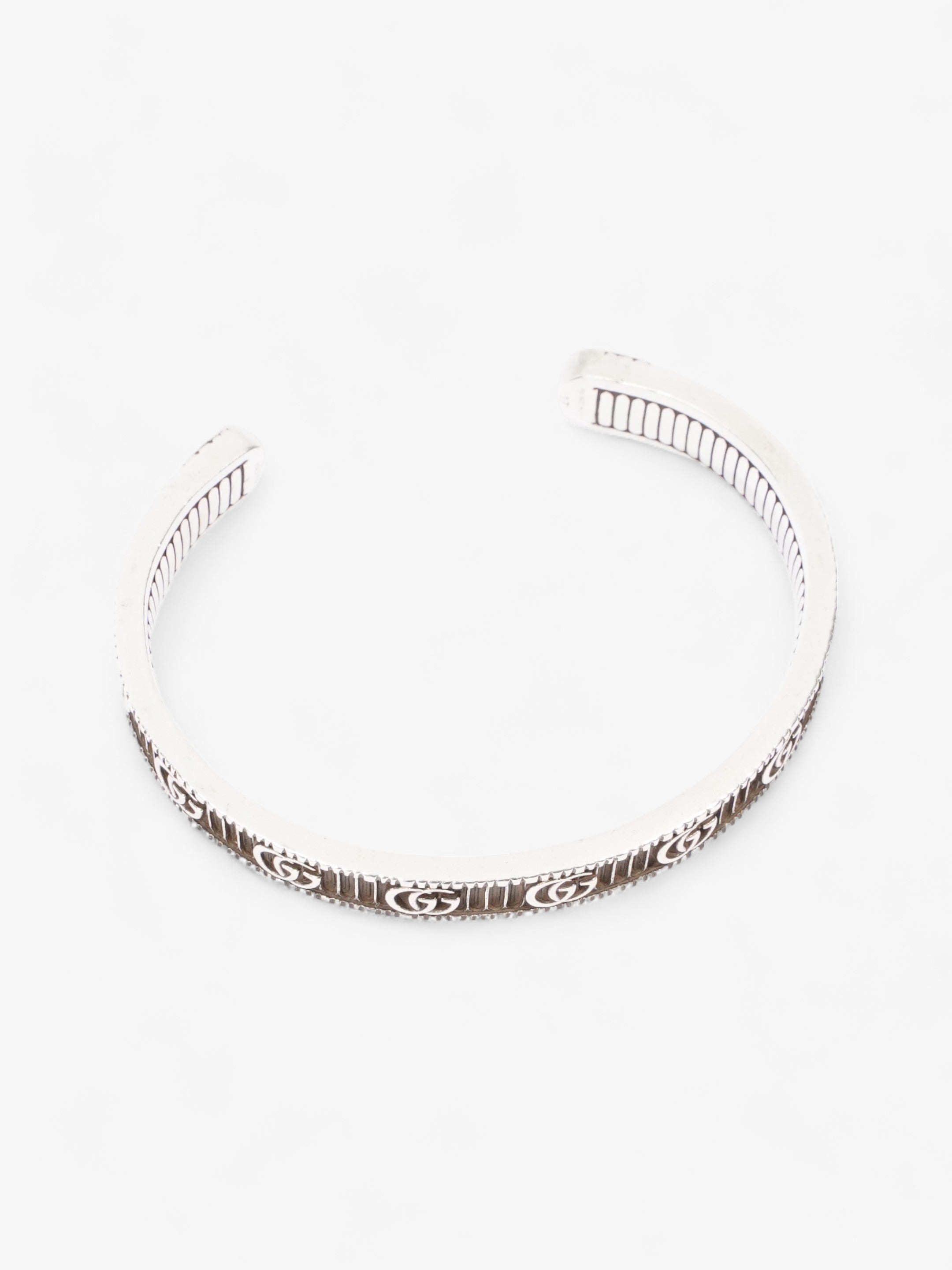 Gucci Double G Bracelet Silver Silver Sterling 17