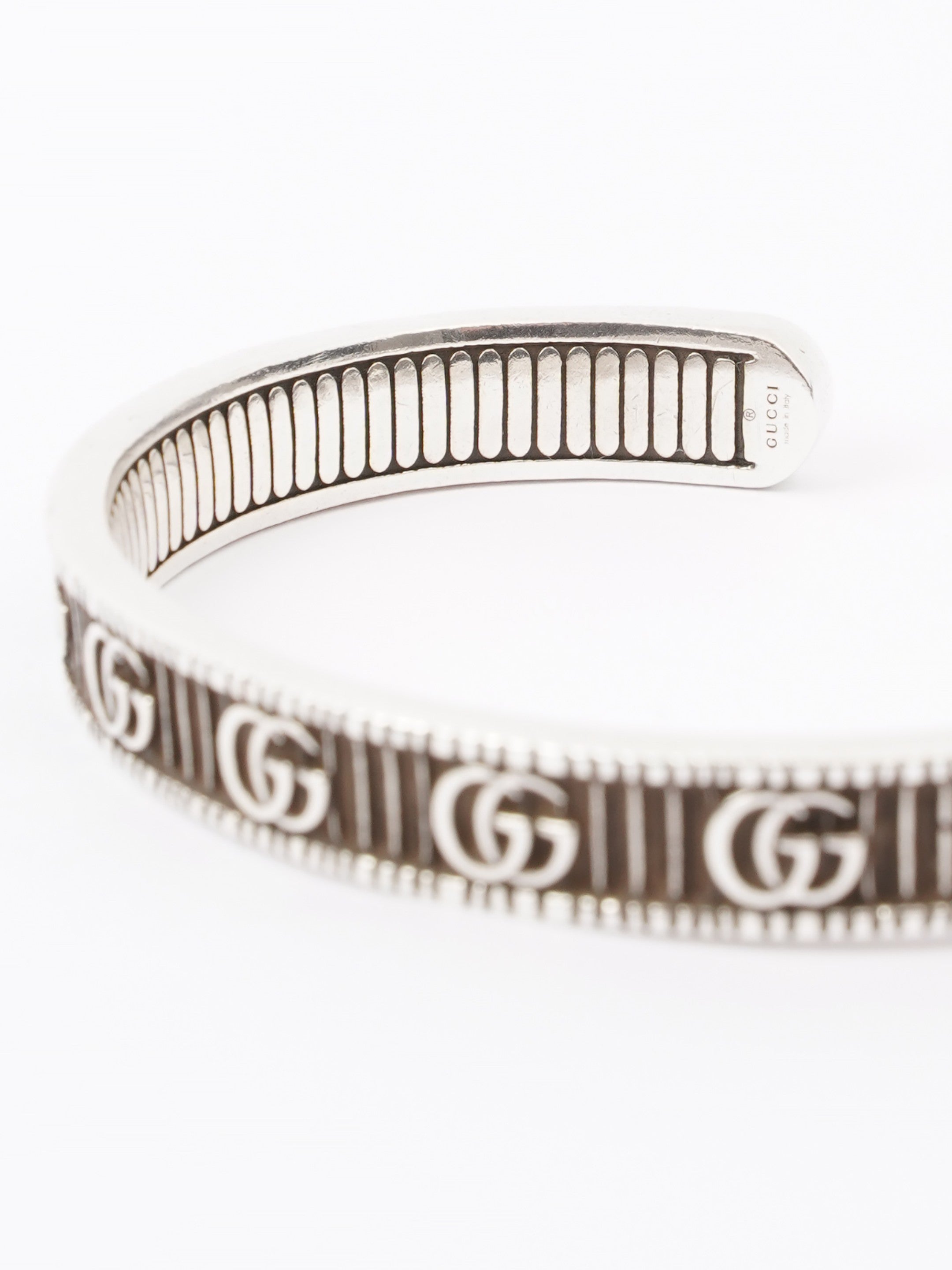 Gucci Double G Bracelet Silver Silver Sterling 17