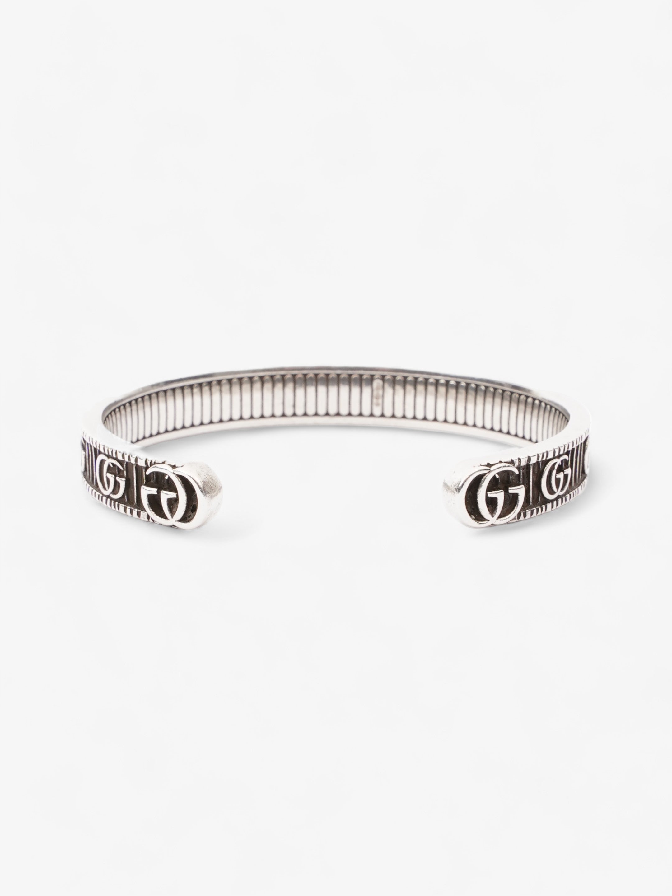 Gucci Double G Bracelet Silver Silver Sterling 17