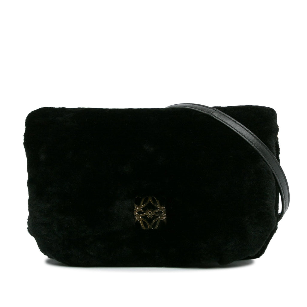 Loewe Goya Mini Black Shearling