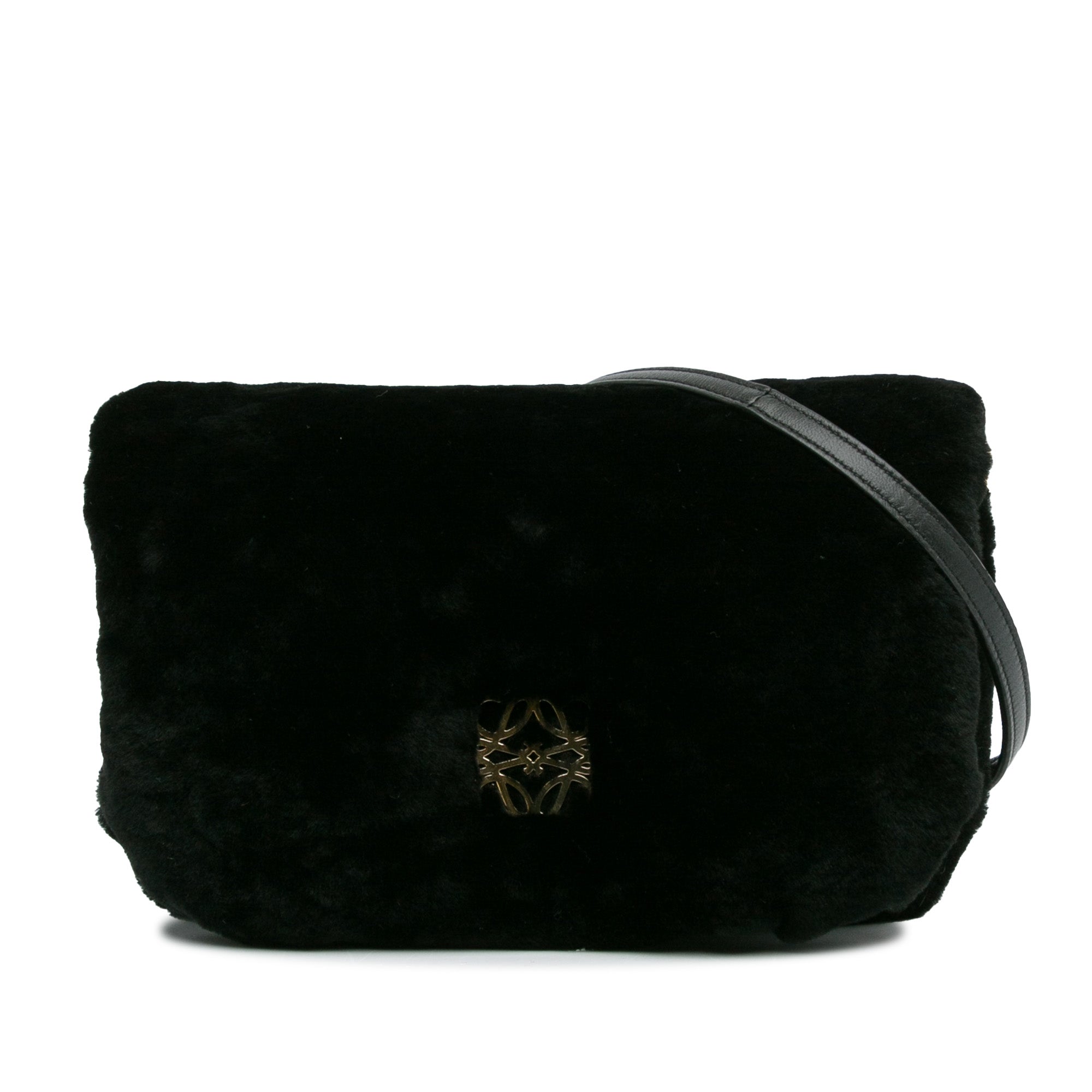 Loewe Goya Mini Black Shearling