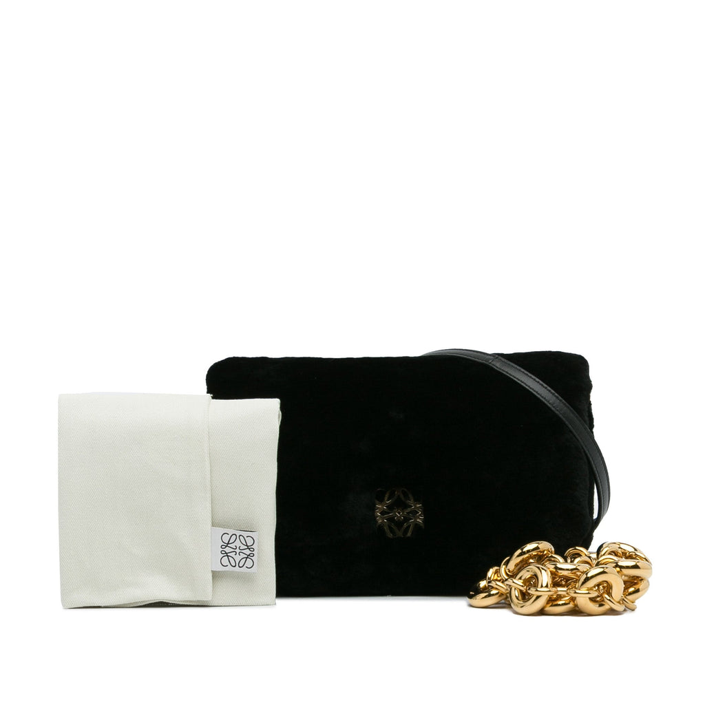 Loewe Goya Mini Black Shearling