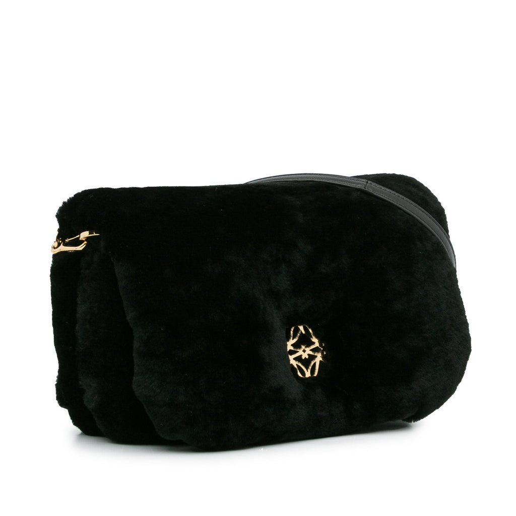 Loewe Goya Mini Black Shearling