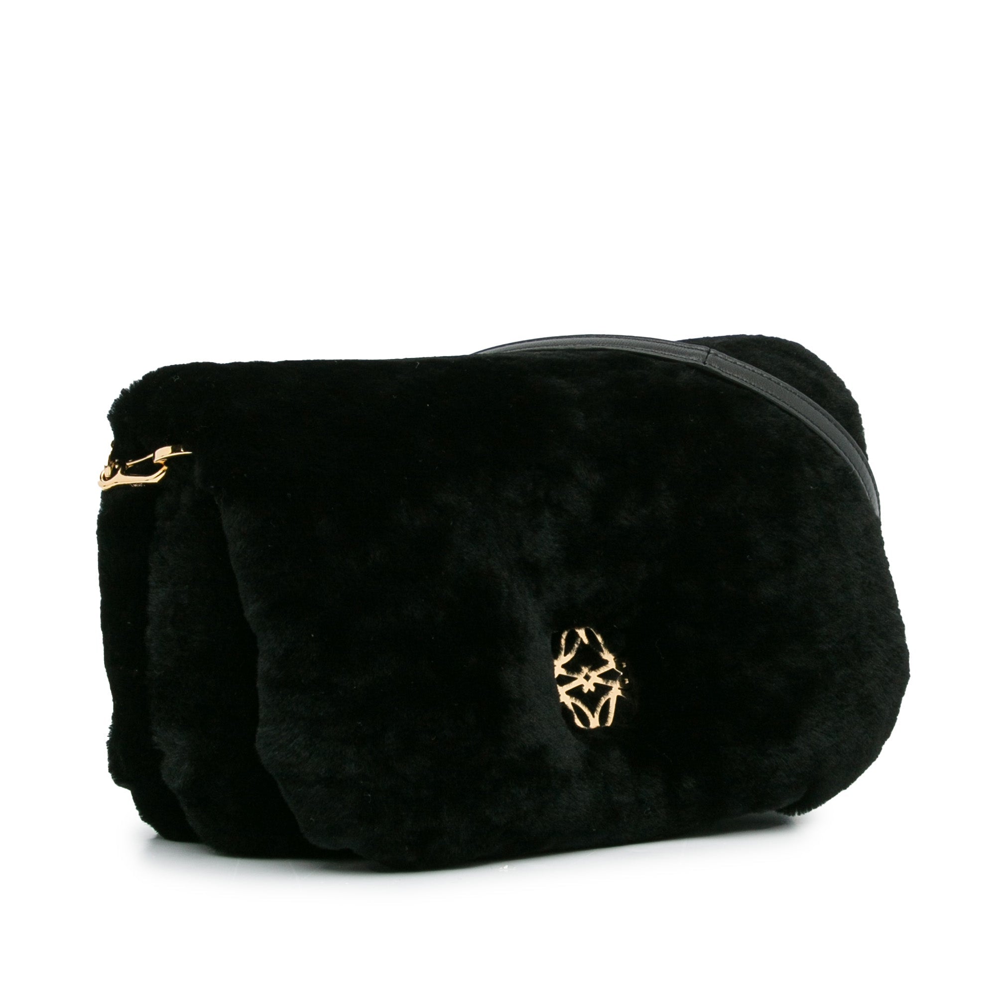 Loewe Goya Mini Black Shearling