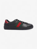 Gucci Ace Sneakers Black / Red / Green Leather EU 39.5 UK 5.5