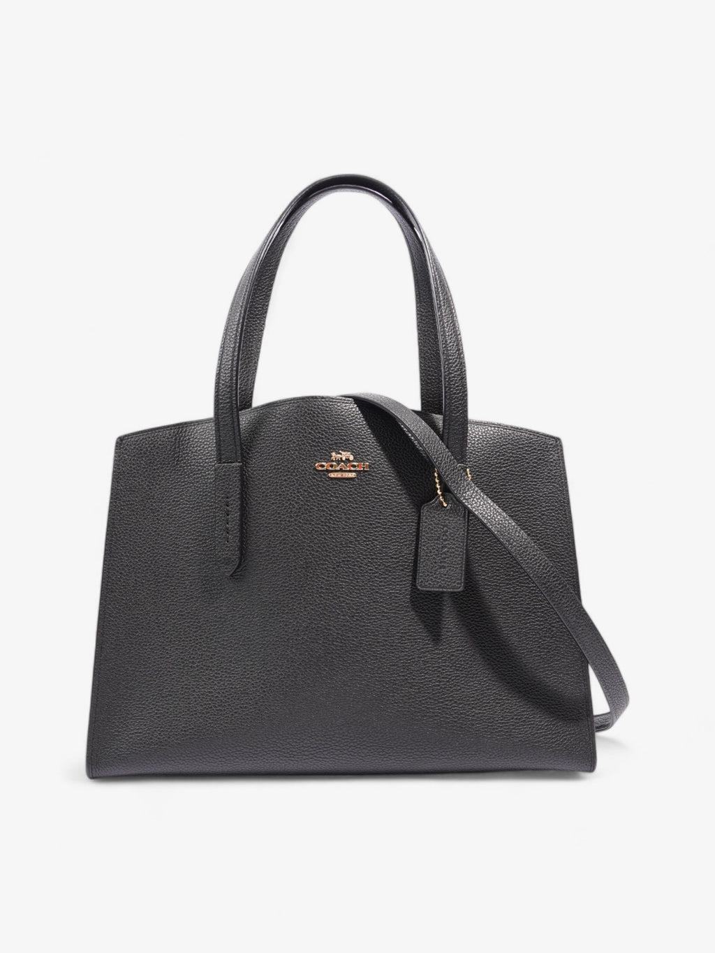 Coach Charlie Carryall Black Grained Leather 28