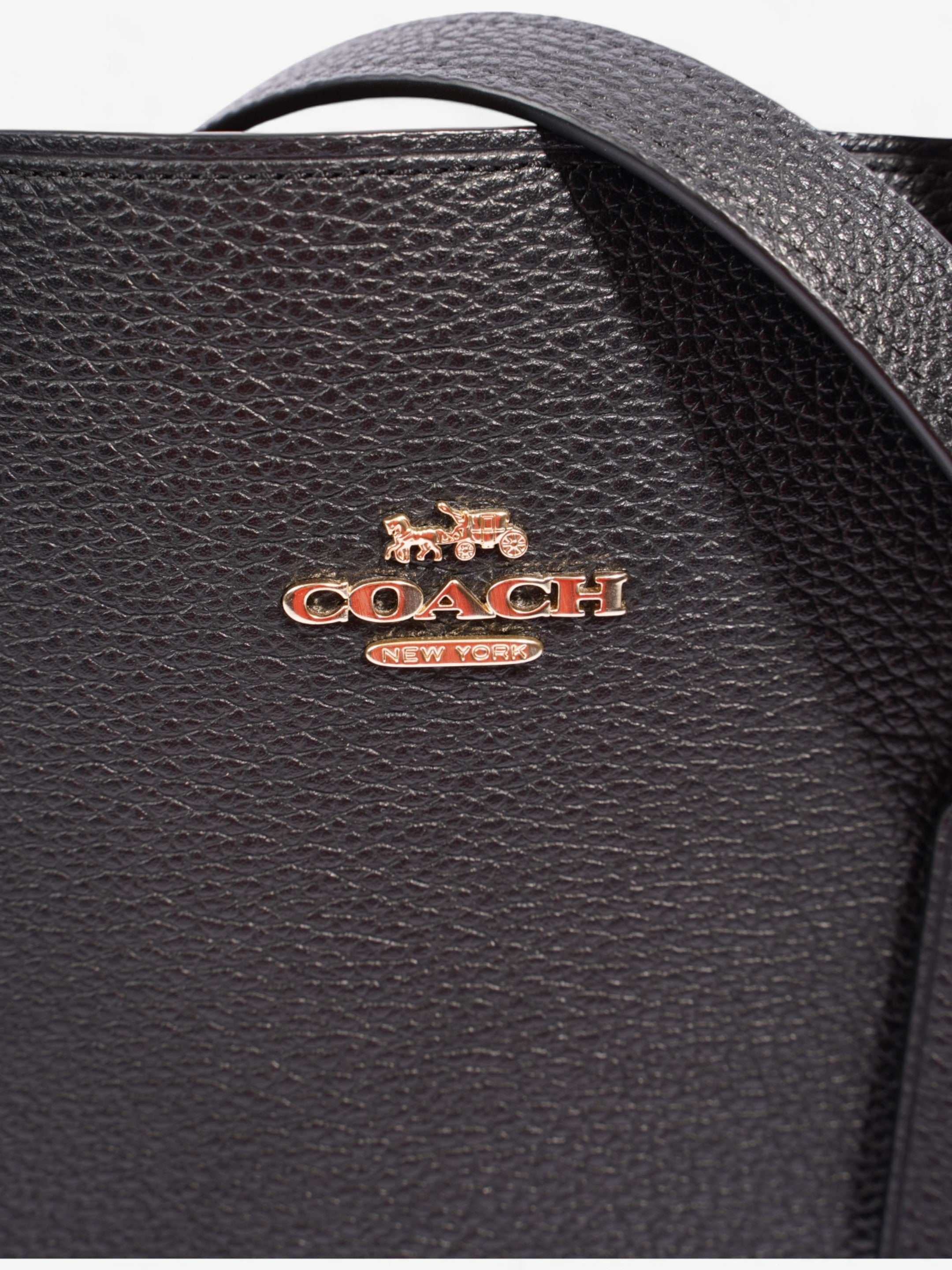 Coach Charlie Carryall Black Grained Leather 28