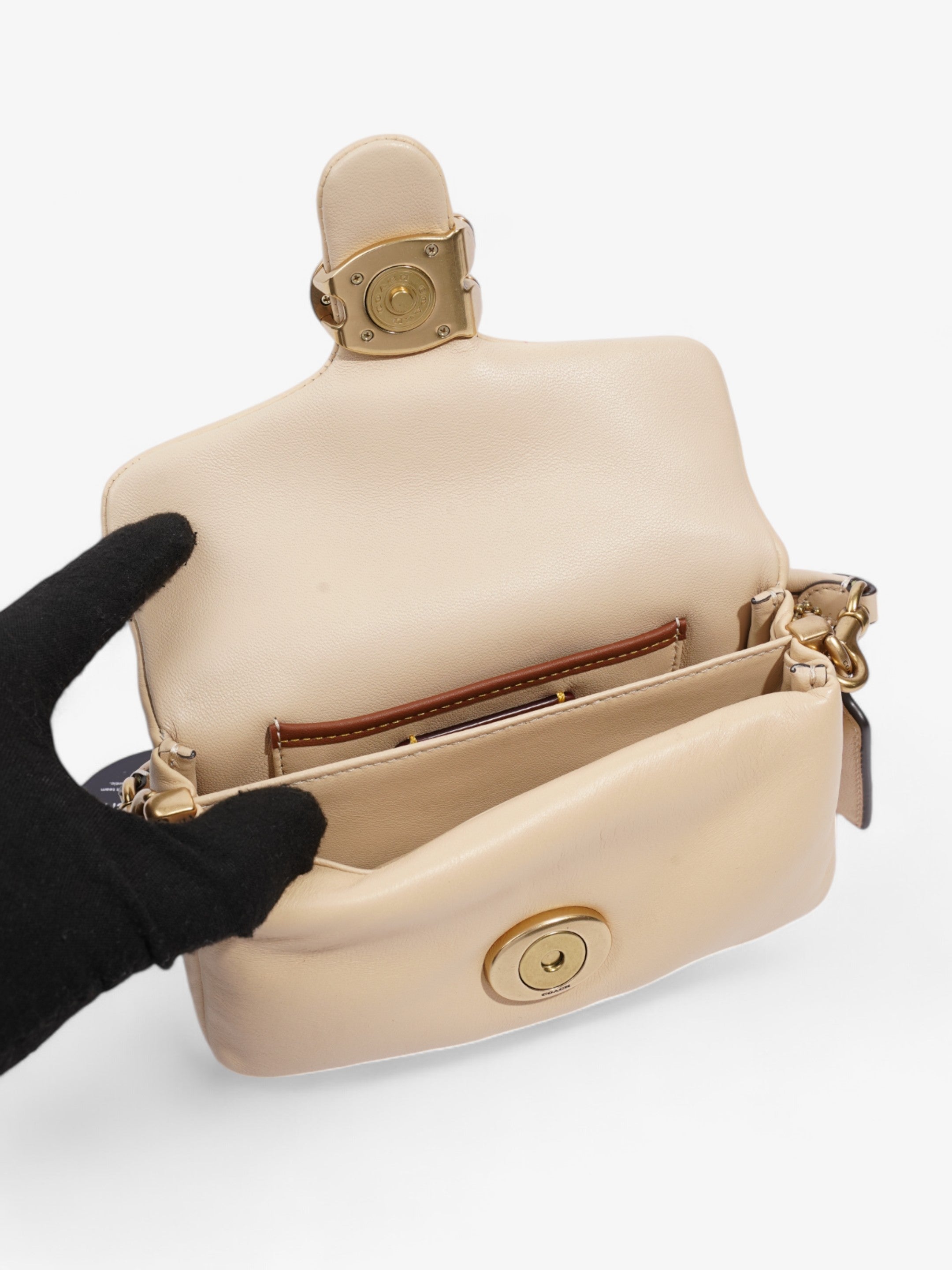 Coach Pillow Tabby Ivory Nappa Leather 18