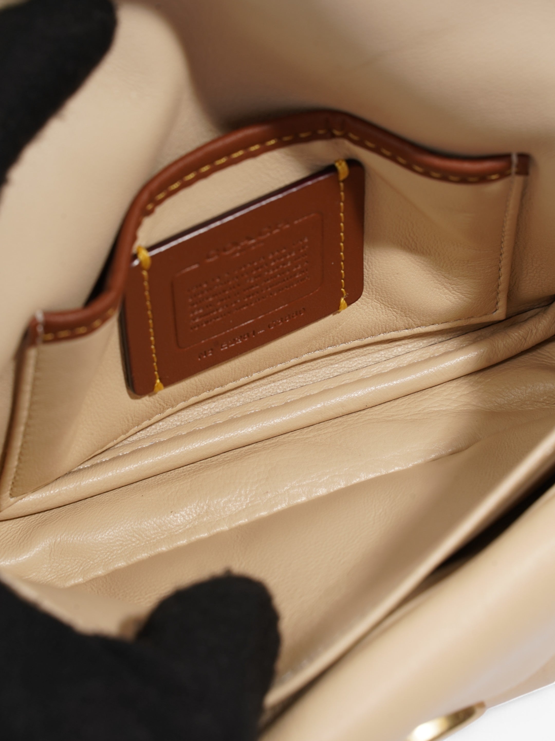 Coach Pillow Tabby Ivory Nappa Leather 18