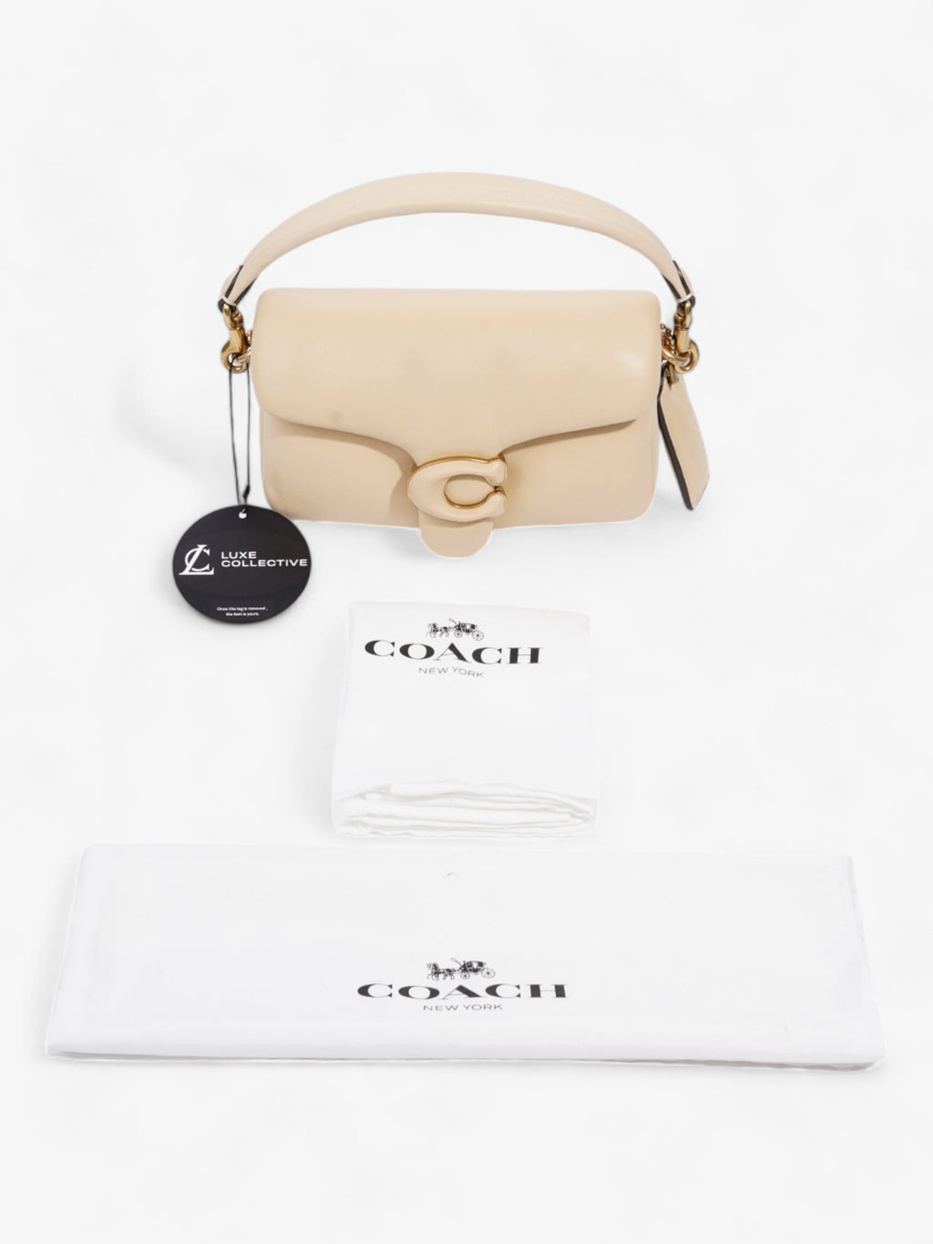 Coach Pillow Tabby Ivory Nappa Leather 18