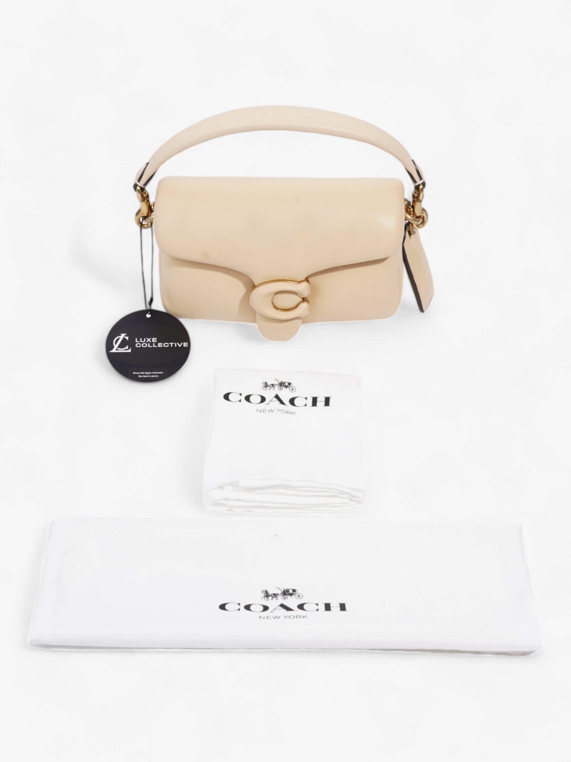 Coach Pillow Tabby Ivory Nappa Leather 18