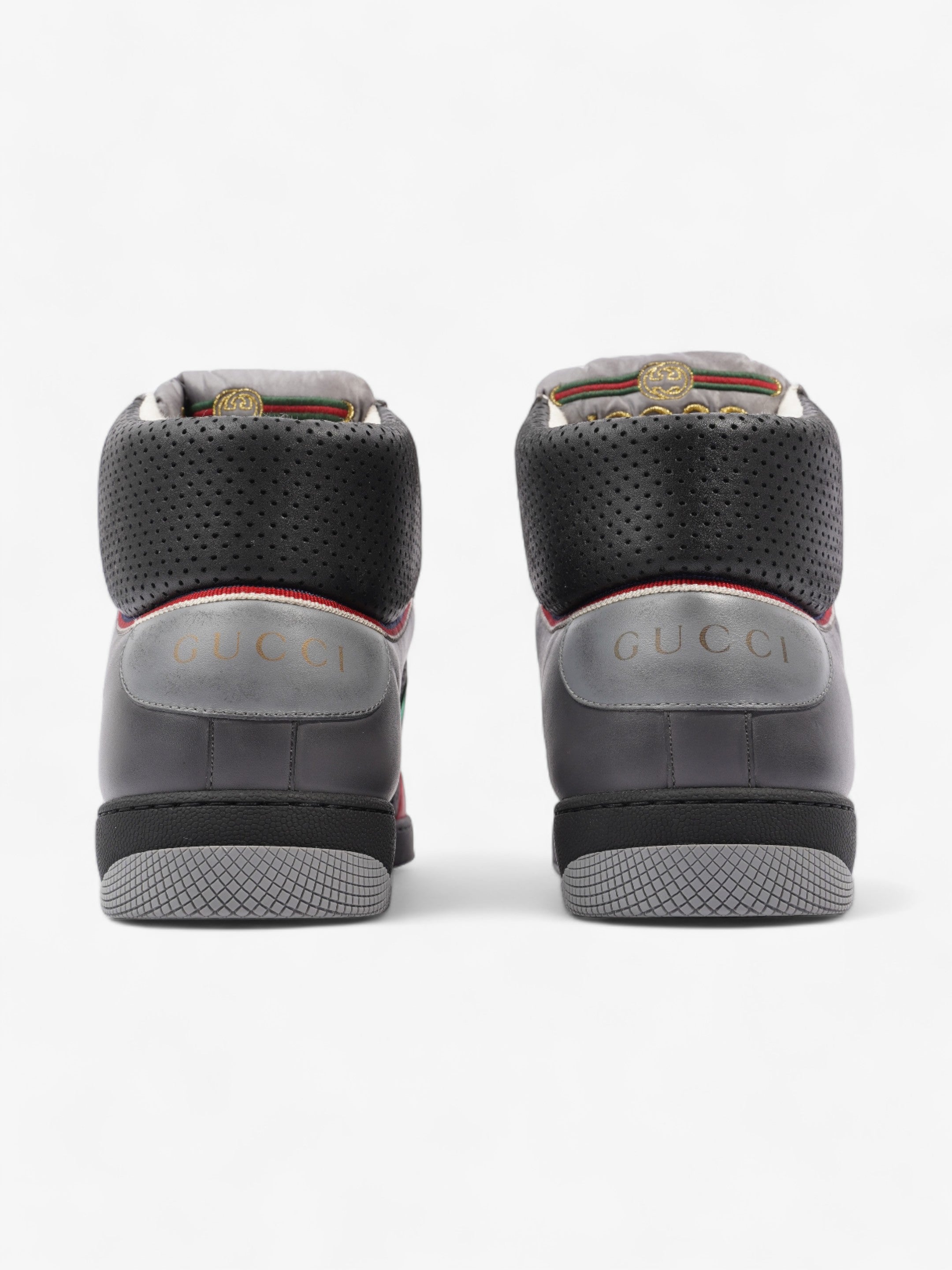 Gucci Screener Sneaker Grey / Red / Green Leather EU 46 UK 12