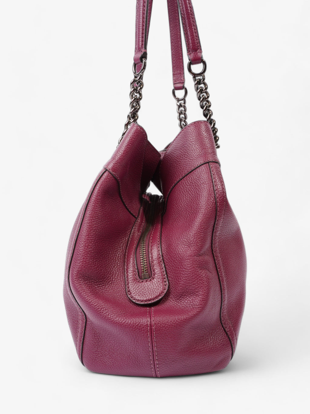 Coach Edie Turnlock Burgundy Leather