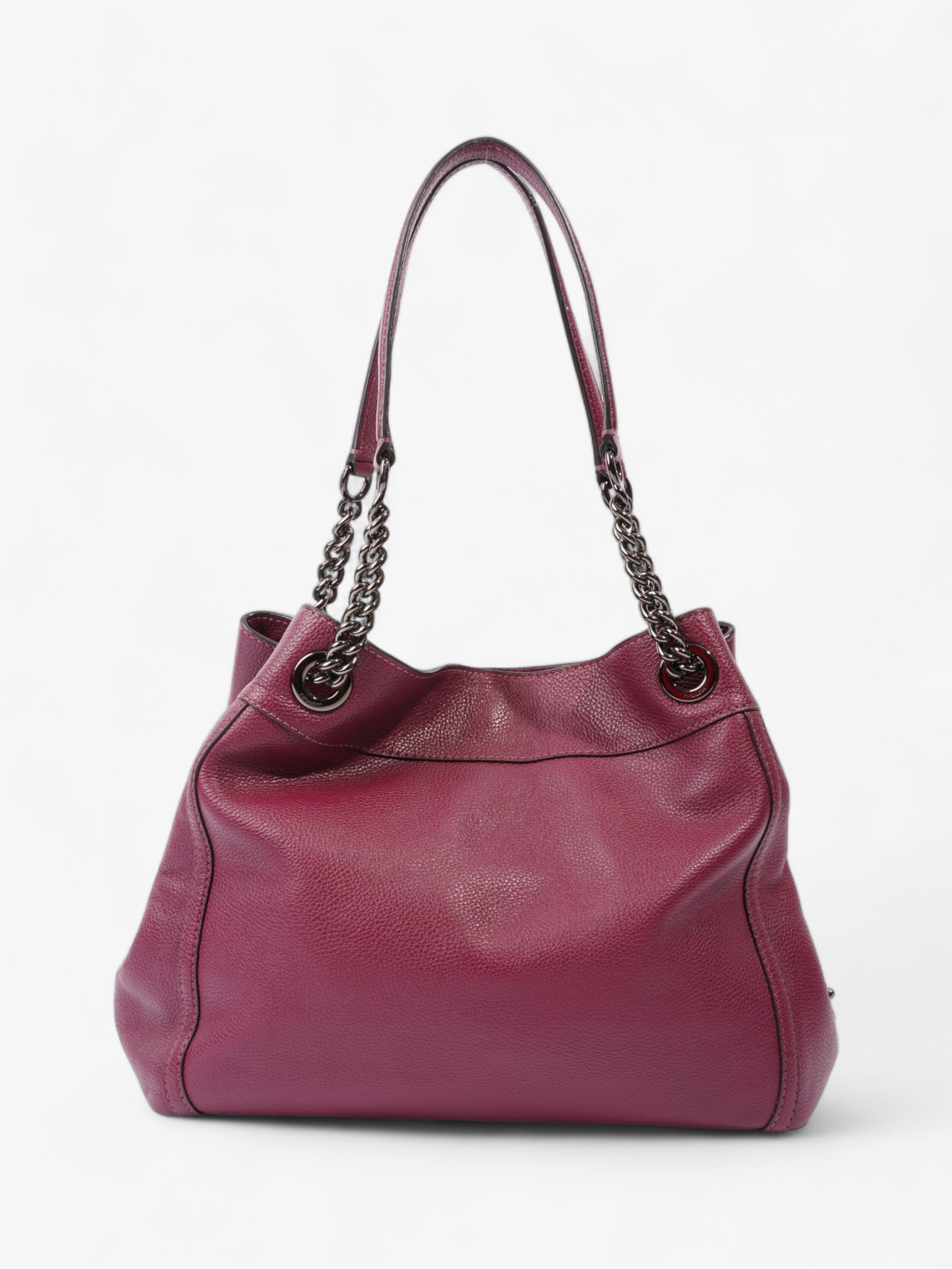 Coach Edie Turnlock Burgundy Leather