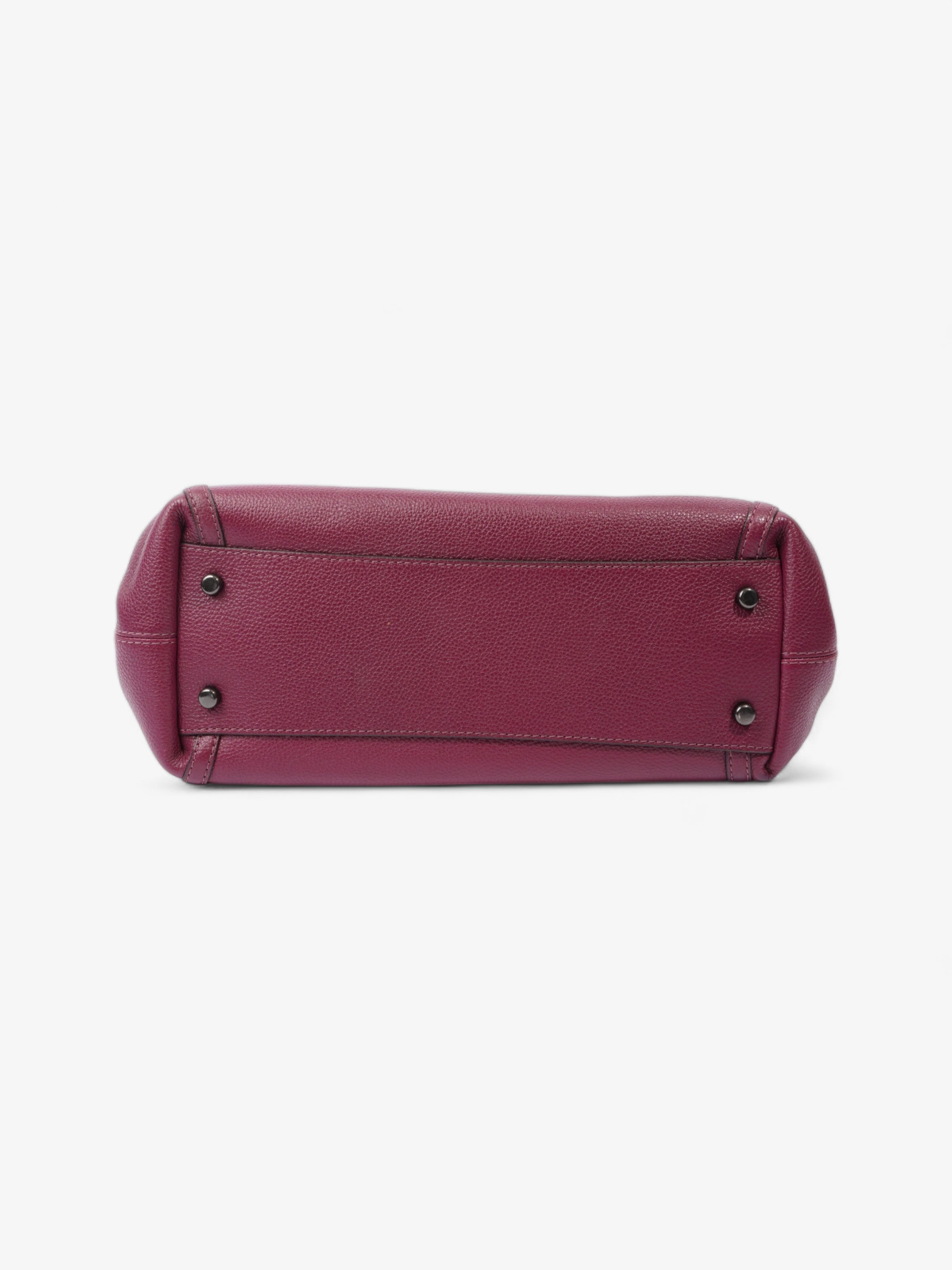 Coach Edie Turnlock Burgundy Leather