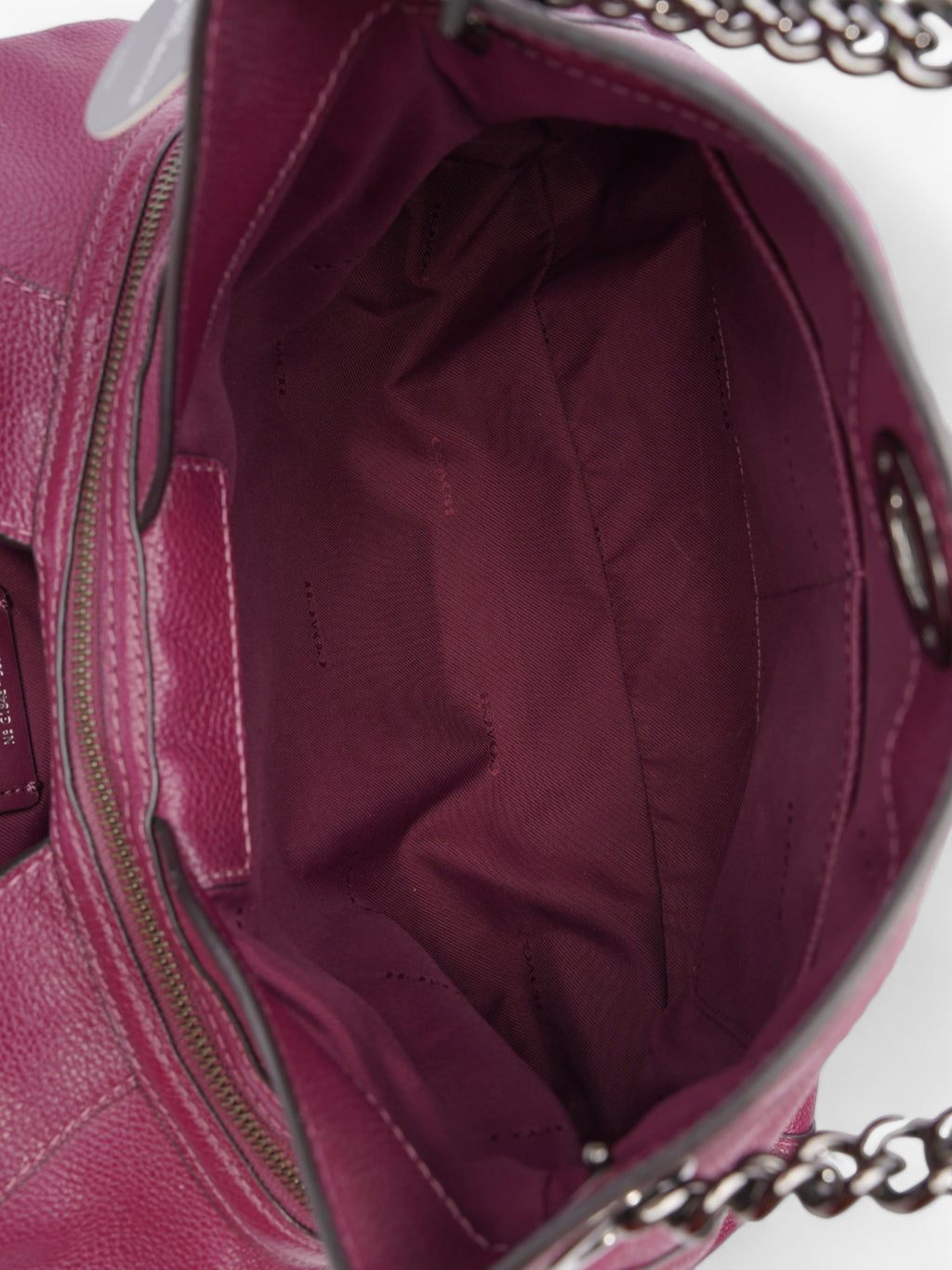 Coach Edie Turnlock Burgundy Leather