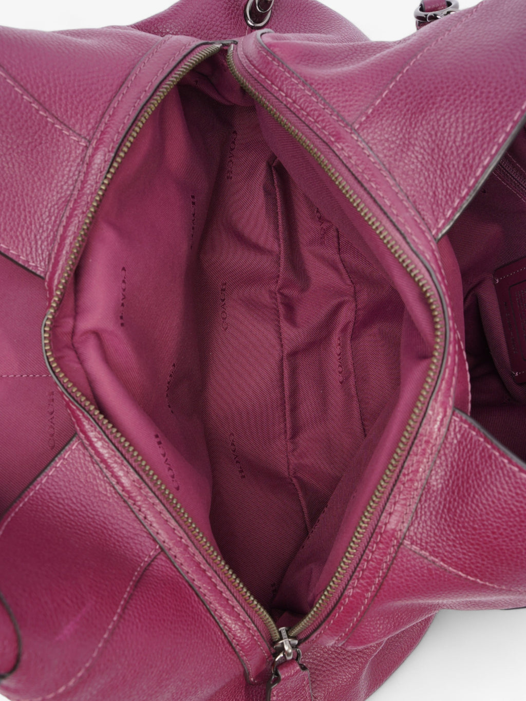 Coach Edie Turnlock Burgundy Leather